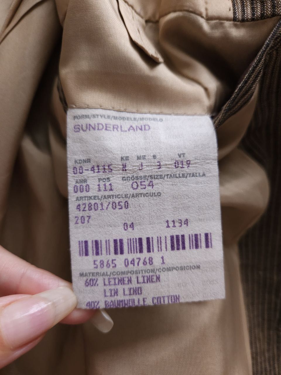 Hugo Boss Vintage Hugo Boss Sunderland Linen & Cotton Striped Blazer Size 44L - 7 Thumbnail