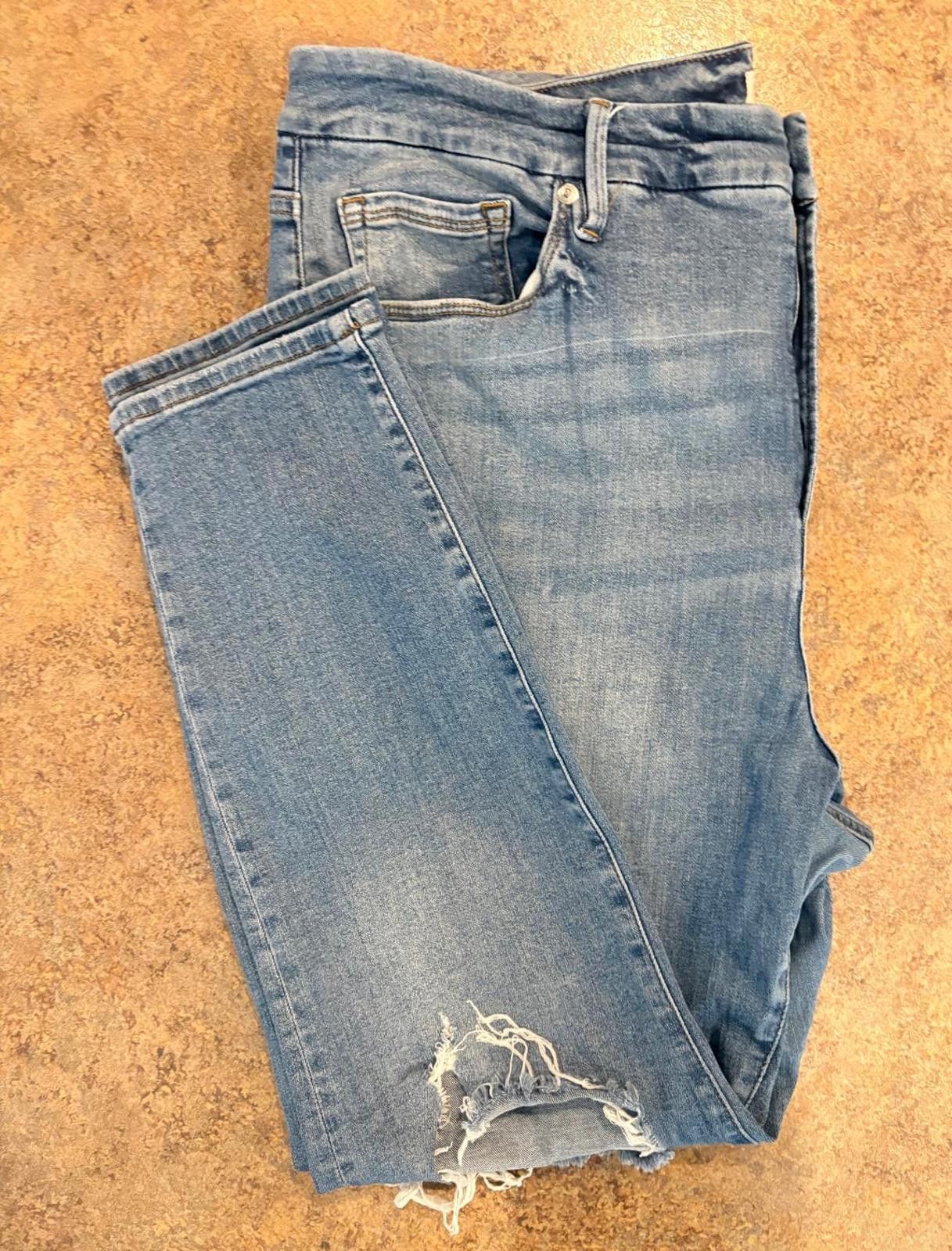 Other Good American Light Blue Distressed Skinny Jeans Size 28" / US 6 / IT 42 - 3 Thumbnail