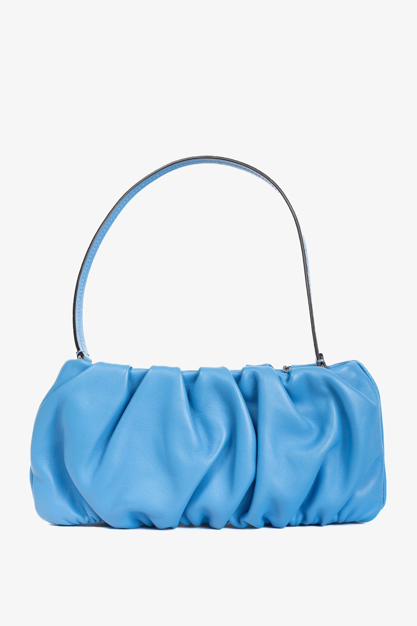 Staud STAUD Bean Marine Ruched-Leather Convertible Mini Bag Size ONE SIZE - 4 Thumbnail
