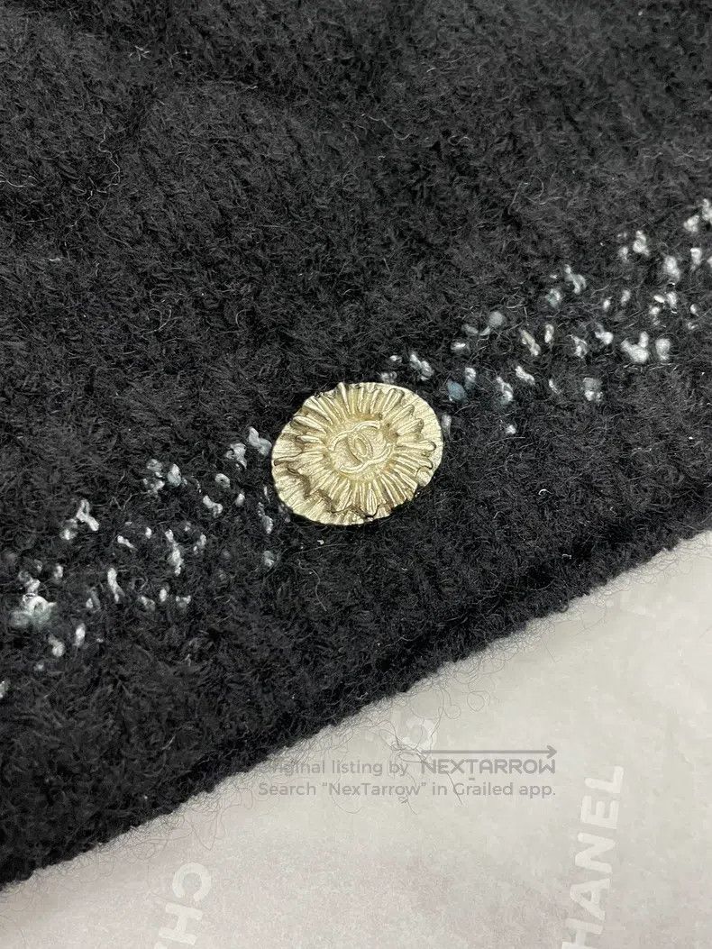 Chanel Chanel 26C new black cashmere knitted cold hat Size ONE SIZE - 3 Thumbnail
