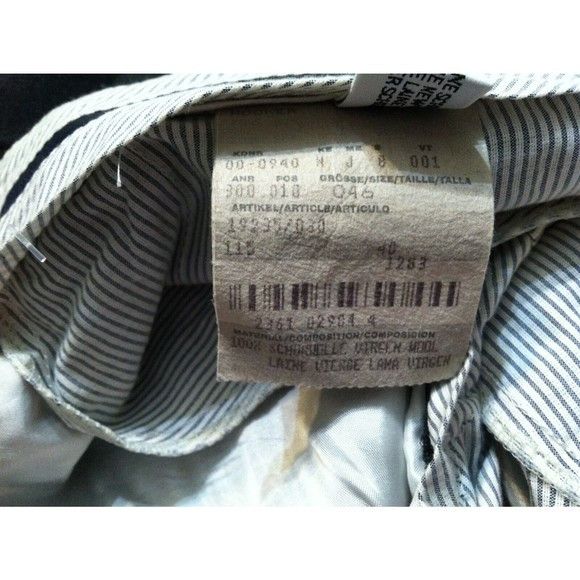 Hugo Boss HUGO BOSS MEN'S CHARCOAL 100%WOOL PLEATED DRESS PANTS 36/30 Size 36R - 6 Thumbnail
