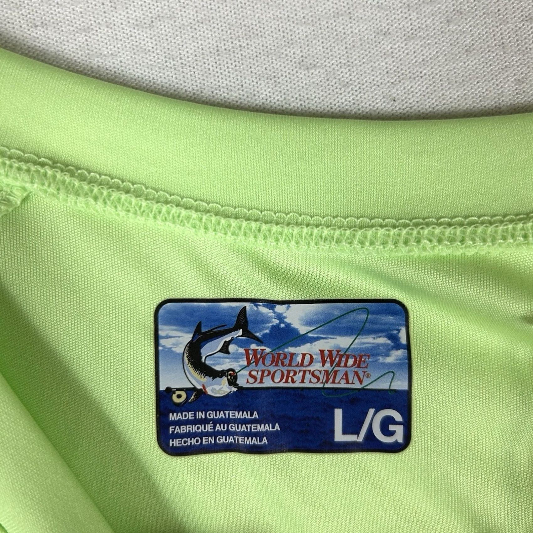 Vintage World Wide Sportsman Swim Shirt Mens Large Neon Yellow Size US L / EU 52-54 / 3 - 5 Thumbnail