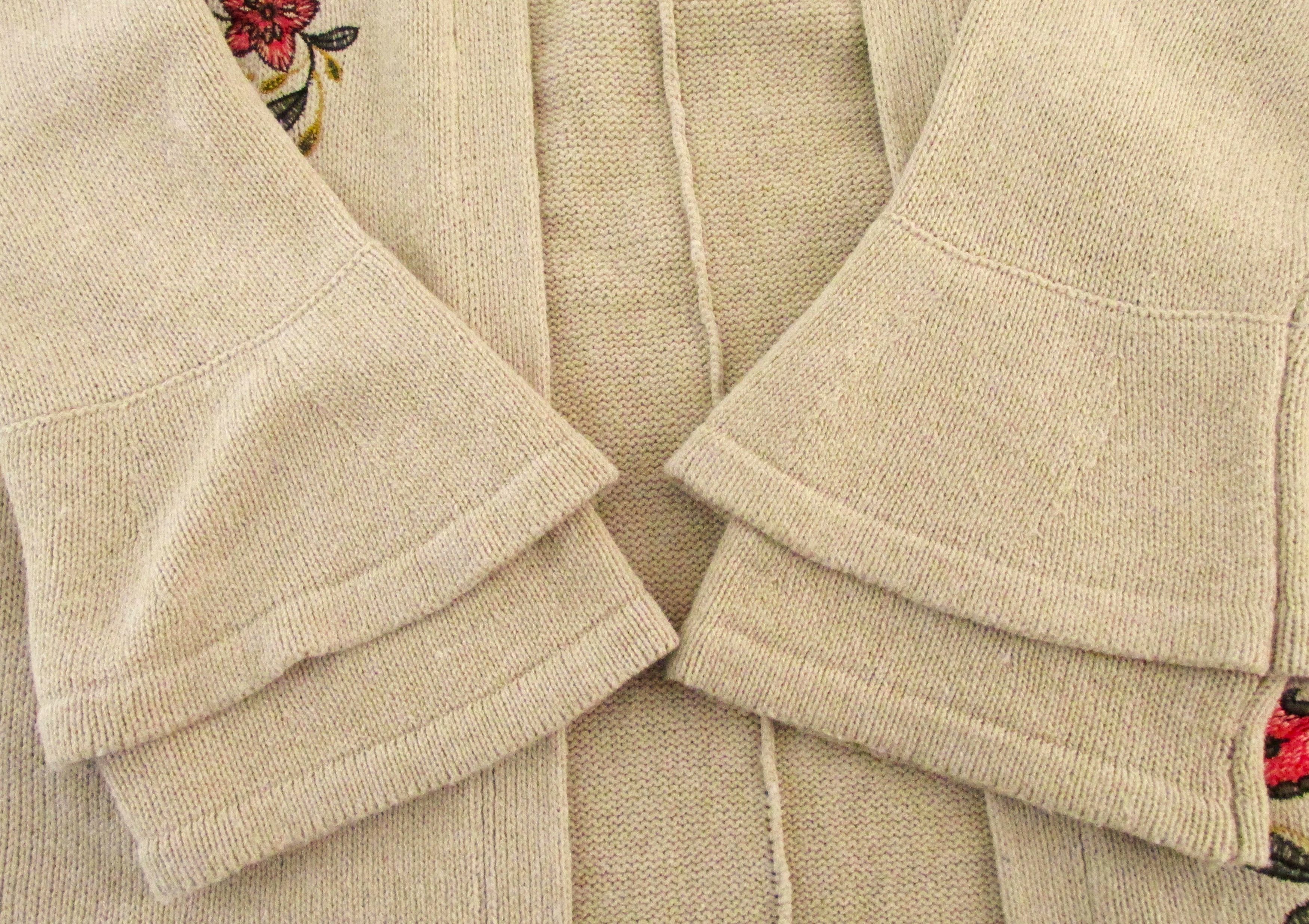 Style & Co Style & Co. Embroidered Open Front Cardigan Sweater Size PM Size M / US 6-8 / IT 42-44 - 6 Thumbnail