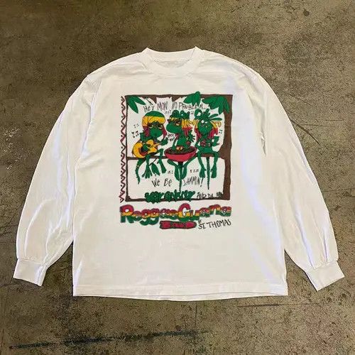 Other Frog band white casual retro long sleeve tee Size US L / EU 52-54 / 3 - 5 Thumbnail