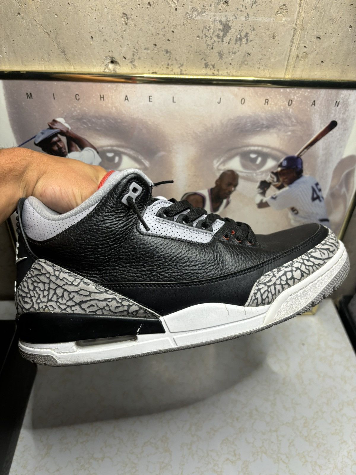 Jordan Brand Jordan 3 Retro Black Cement 2018 Size US 12 / EU 45 - 1 Thumbnail