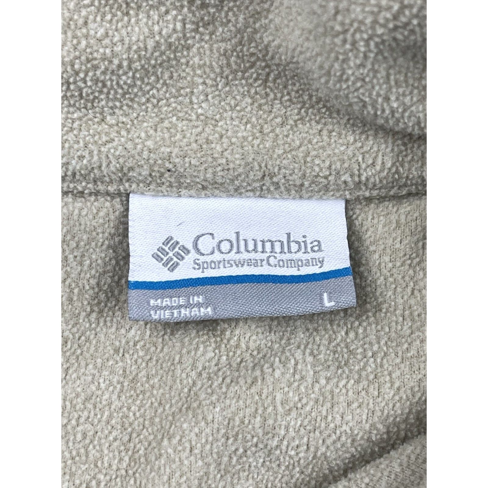 Vintage Columbia Womens PFG Fleece T Snap Sz Large Pullover Jacket Beige Pockets Casual Mid-Length Size L / US 10 / IT 46 - 3 Thumbnail