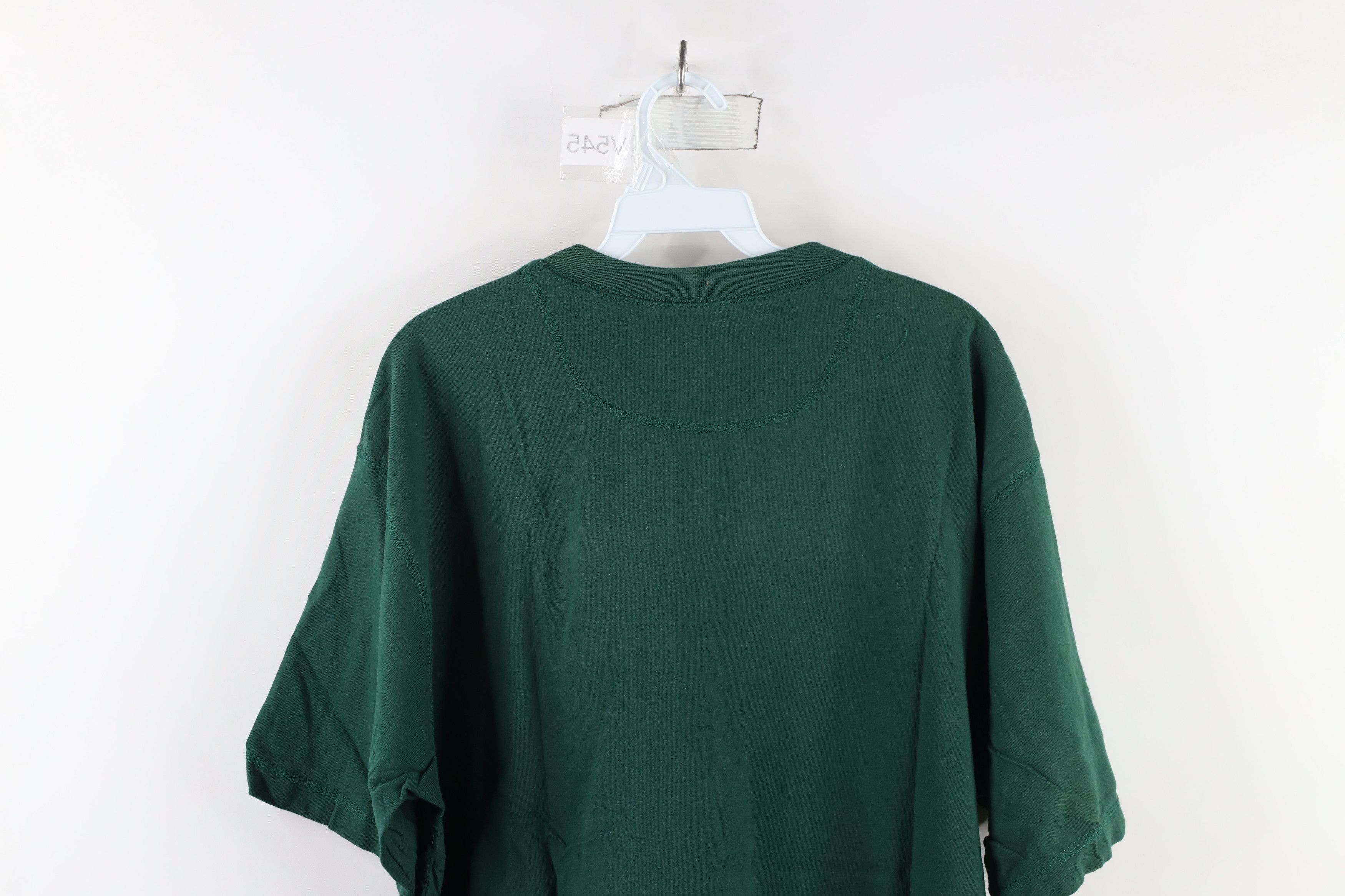Vintage Vintage 90s Streetwear Short Sleeve Henley T-Shirt Green Size US L / EU 52-54 / 3 - 8 Thumbnail