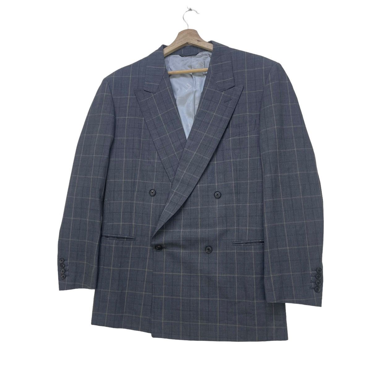 Alfred Dunhill 🔥Vintage Dunhill Double Breast Plaid Jacket Size US M / EU 48-50 / 2 - 3 Thumbnail