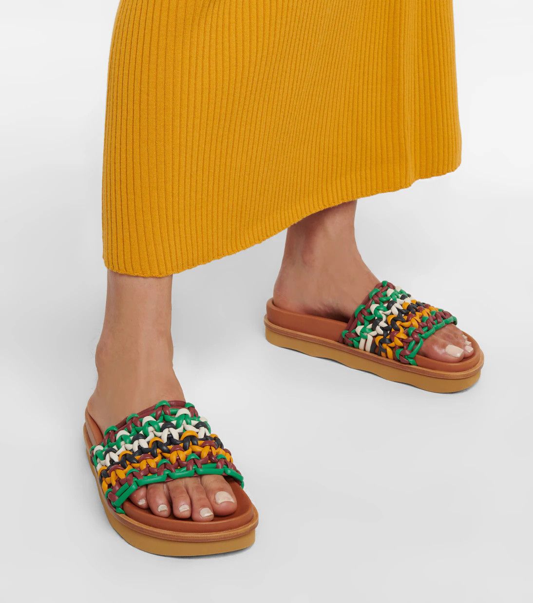Chloe o1y0825 Leather Slippers in Multicolor Size US 8 / IT 38 - 4 Thumbnail