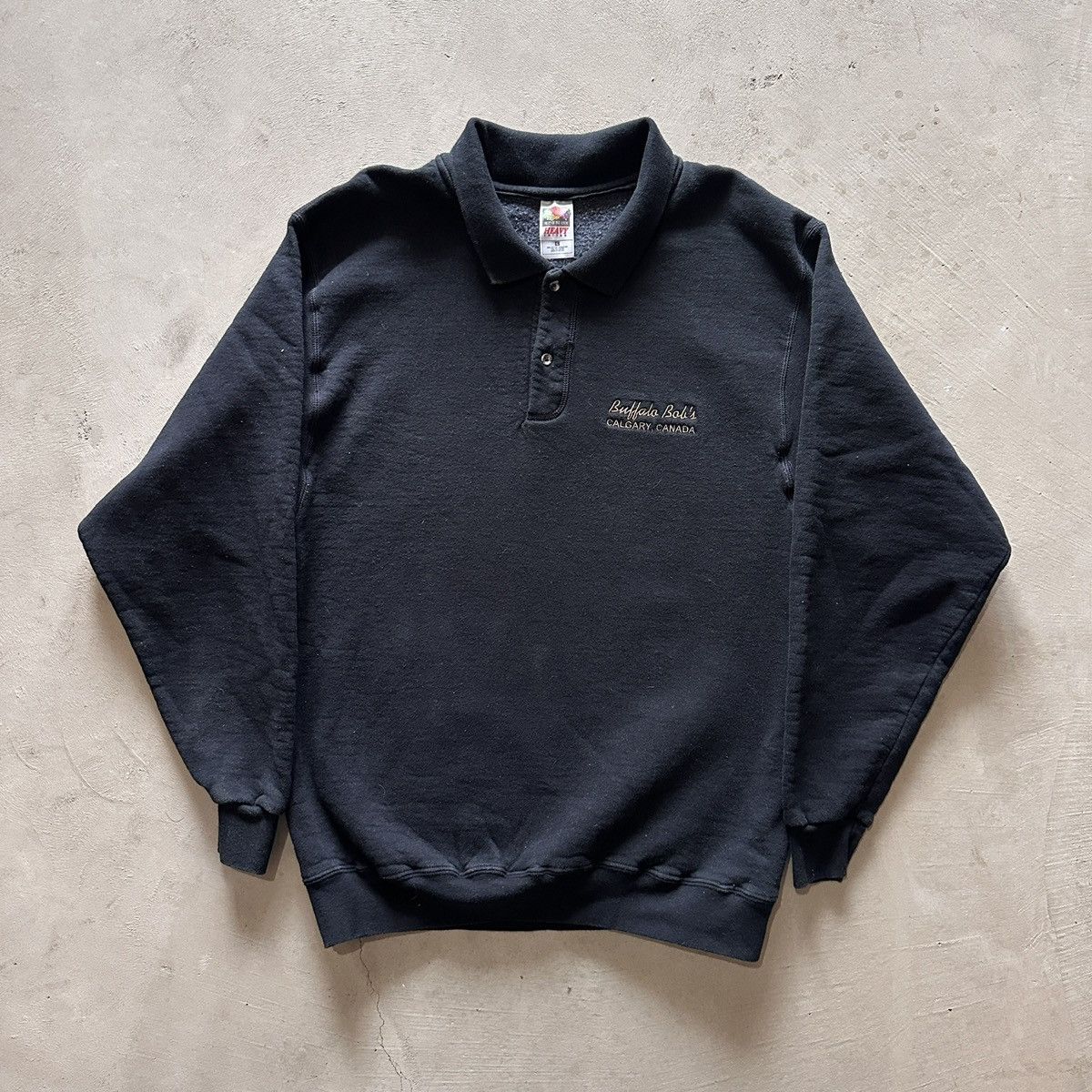 Vintage vintage black polo sweatshirt Size US L / EU 52-54 / 3 - 1 Thumbnail