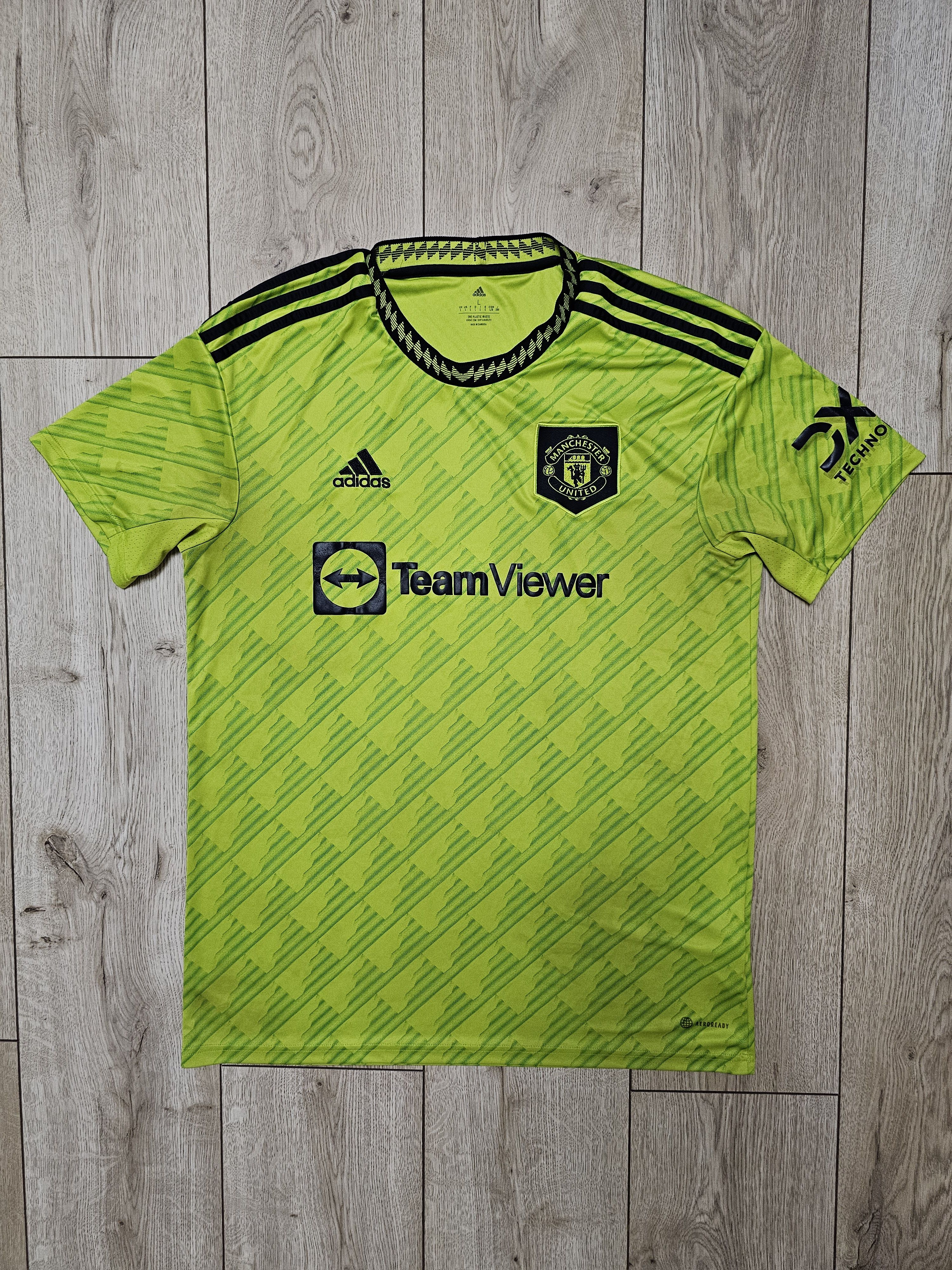 Adidas MANCHESTER UNITED 2022 2023 THIRD FOOTBALL SOCCER JERSEY Size US L / EU 52-54 / 3 - 1 Thumbnail