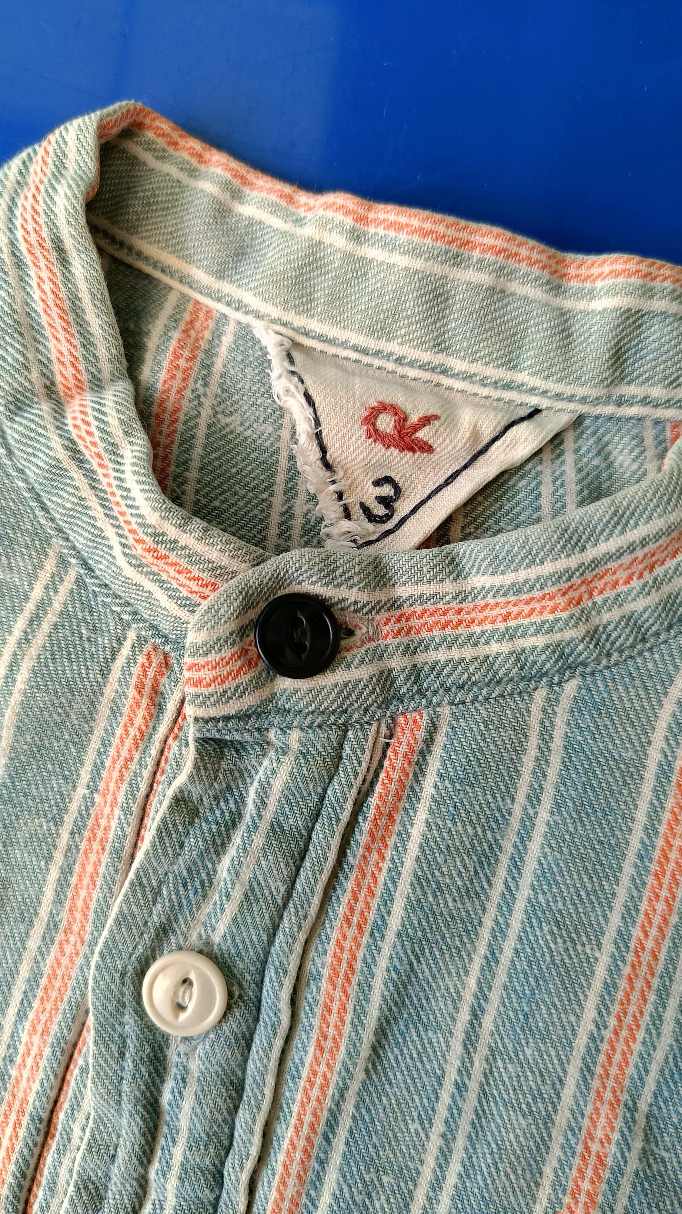 45rpm 45RPM by R Japan mandarin pullover indigo work vtg shirt Size US S / EU 44-46 / 1 - 2 Thumbnail