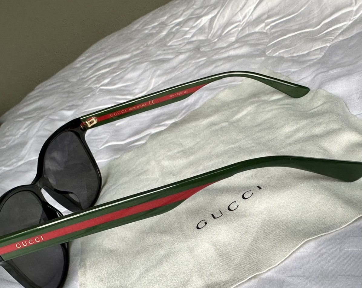 Gucci Gucci GG0418SK - Black & Green Web Stripes | Made in Italy | Size ONE SIZE - 3 Thumbnail