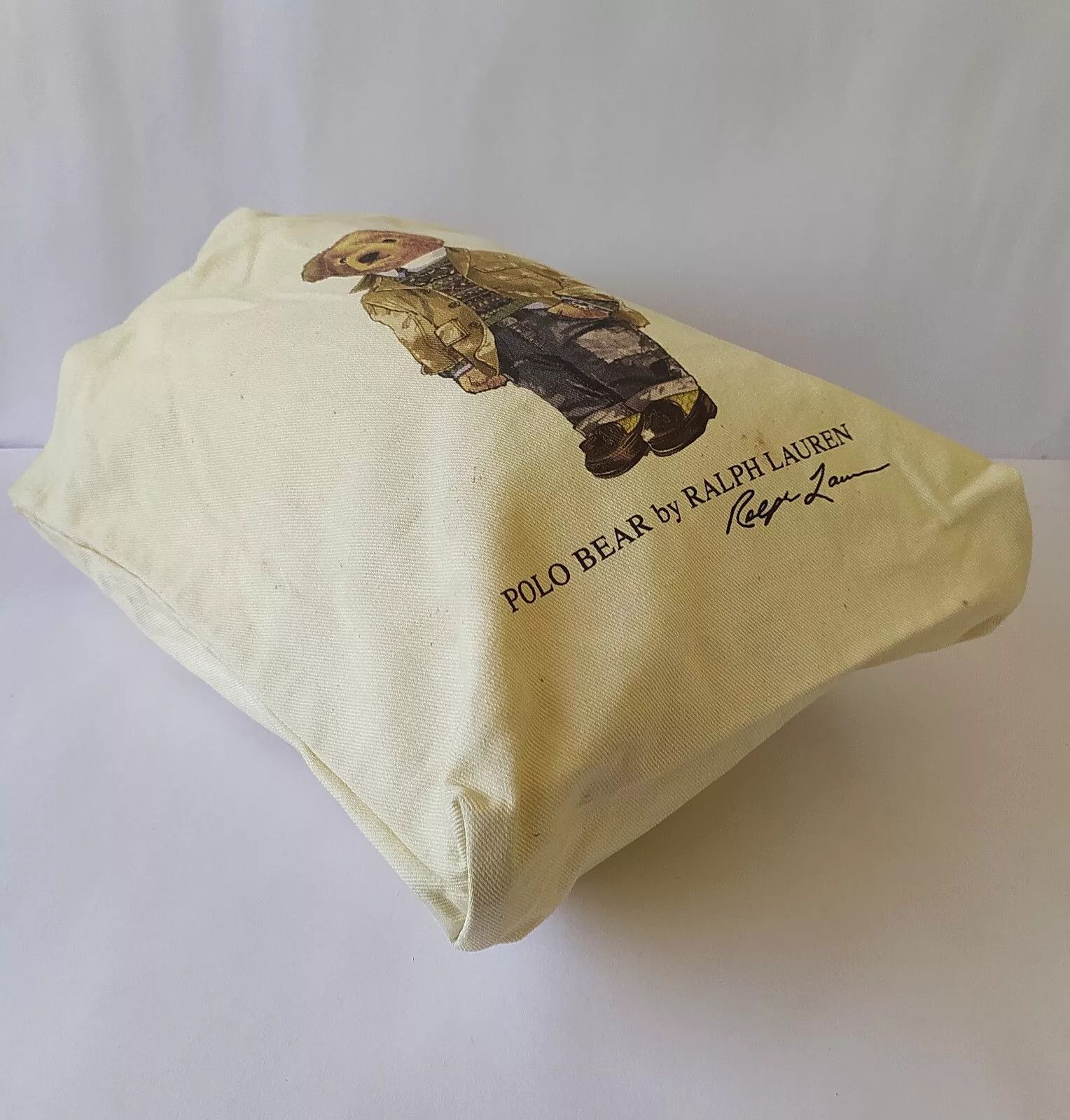 Polo Ralph Lauren Polo Ralph Lauren Polo Bear Cotton Canvas Tote Bag IFD 8037 Size ONE SIZE - 6 Thumbnail