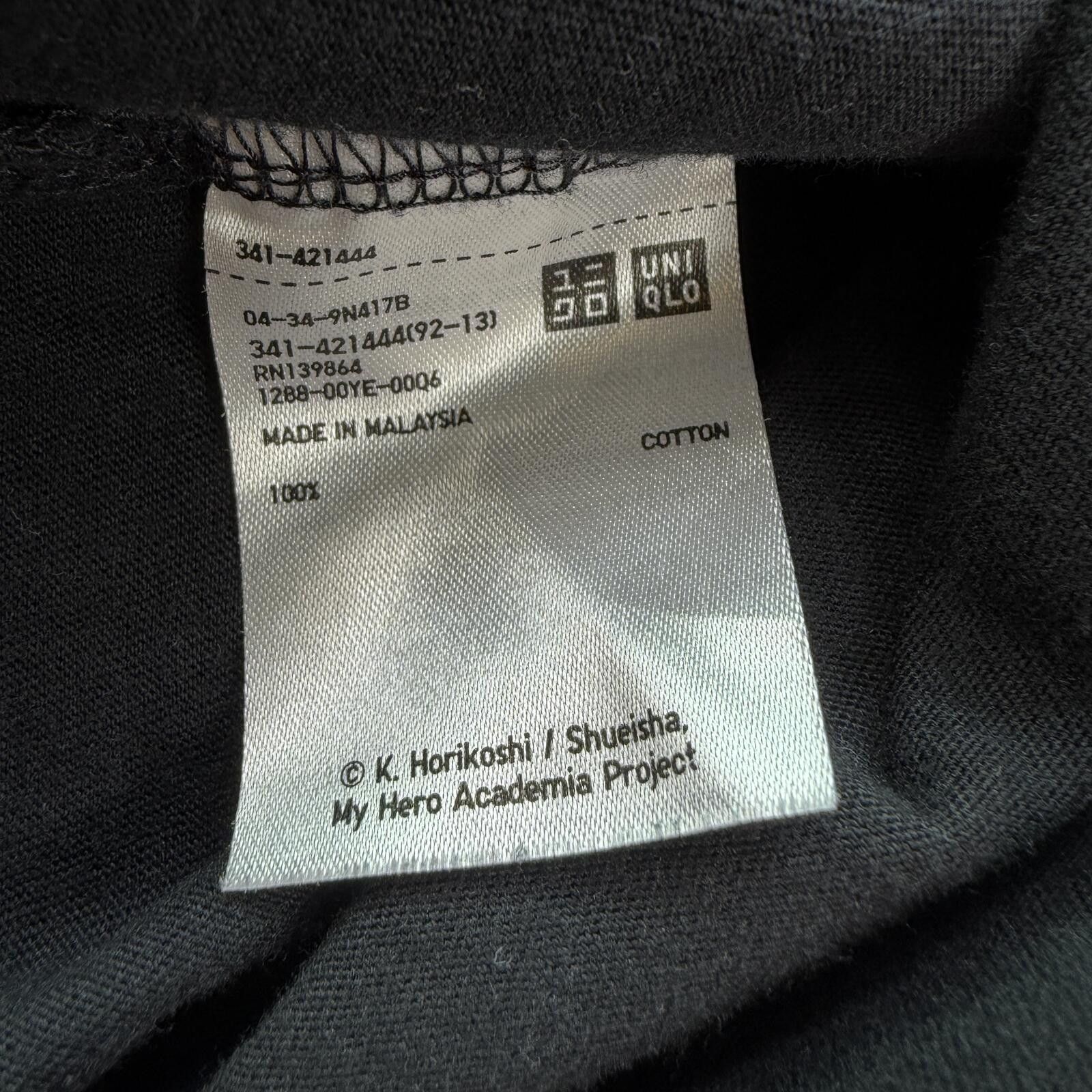 Uniqlo My Hero Academia Deku Uniqlo UT Anime T Shirt Black XXL Size US XXL / EU 58 / 5 - 5 Thumbnail