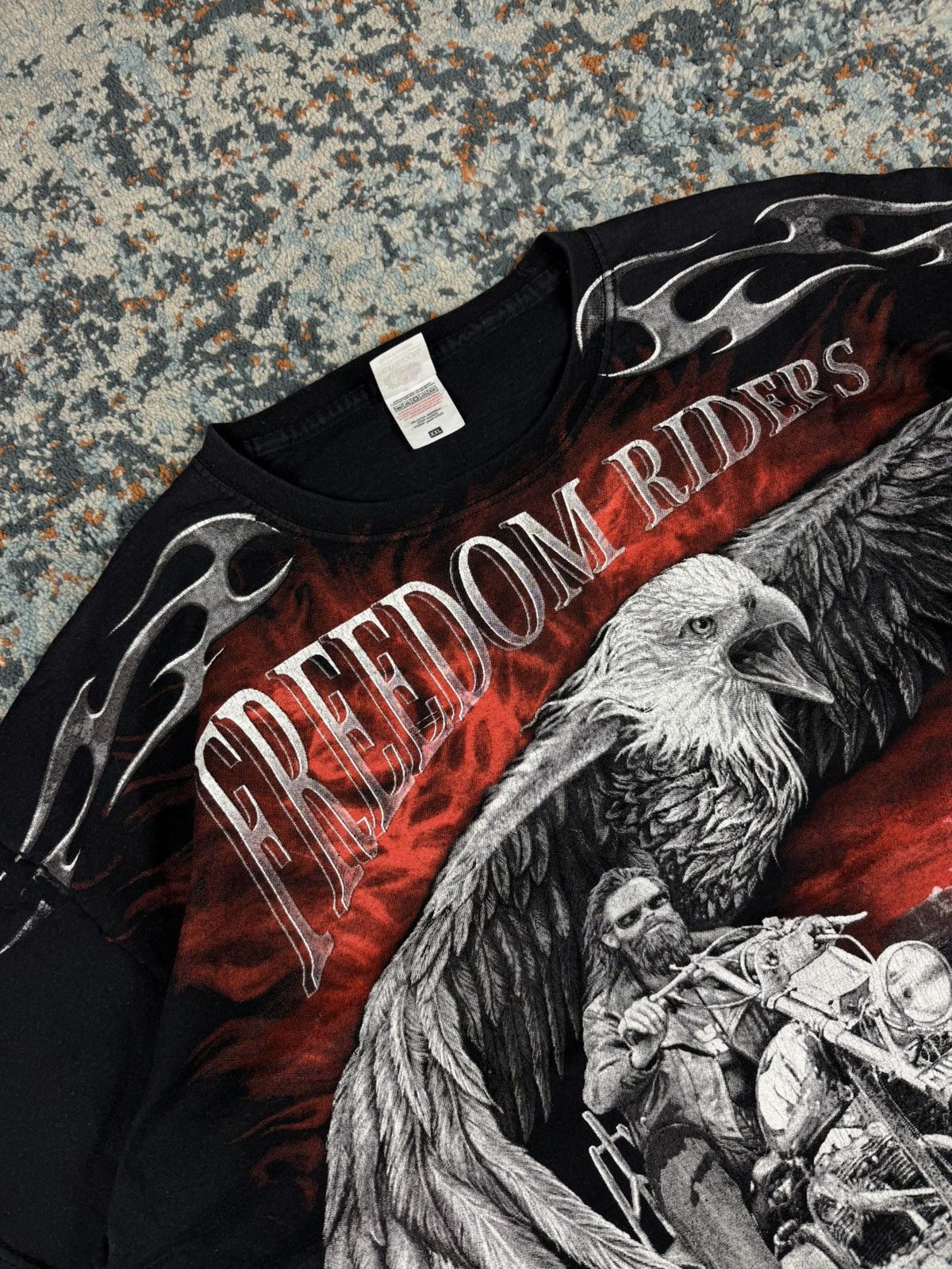 Vintage × West Coast Choppers Vintage Y2K Freedom riders Route 66 all over print tee Size US XXL / EU 58 / 5 - 9 Thumbnail