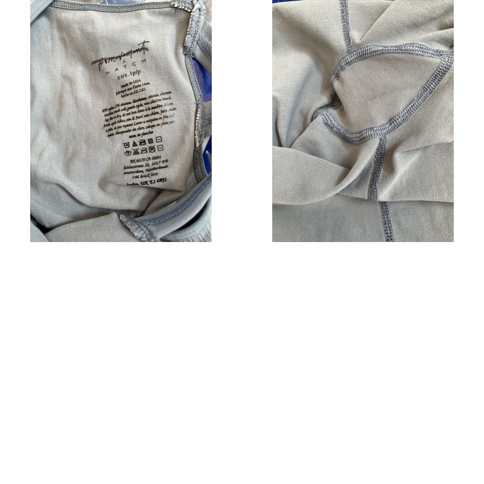 Free People VINTAGE FREE PEOPLE MOVEMENT Gray ONE PIECE BODYSUIT XS S Size XS / US 0-2 / IT 36-38 - 8 Thumbnail