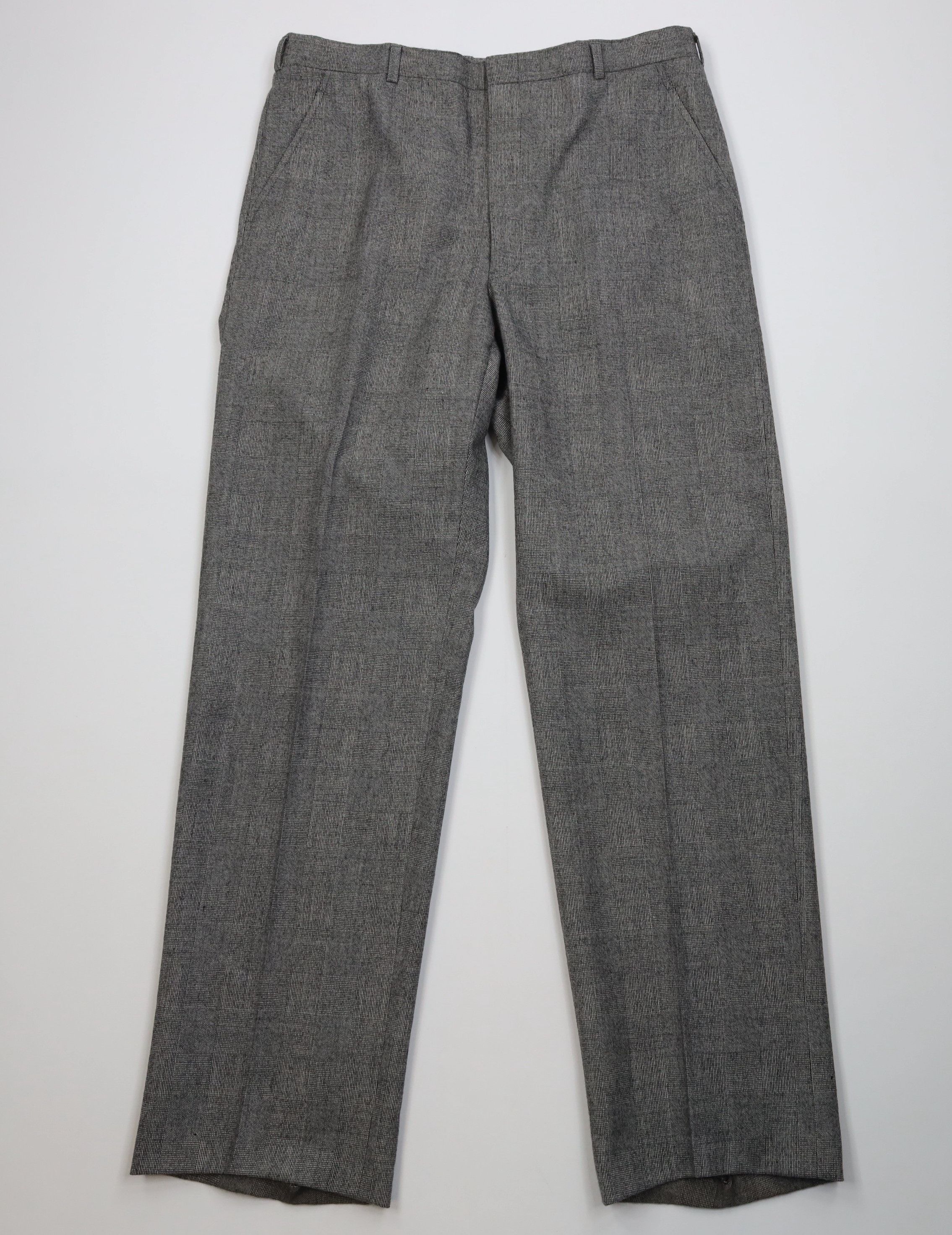 Christian Dior Monsieur Vintage 70s Christian Dior Knit Wide Leg Chino Pants Plaid Size US 34 / EU 50 - 1 Thumbnail