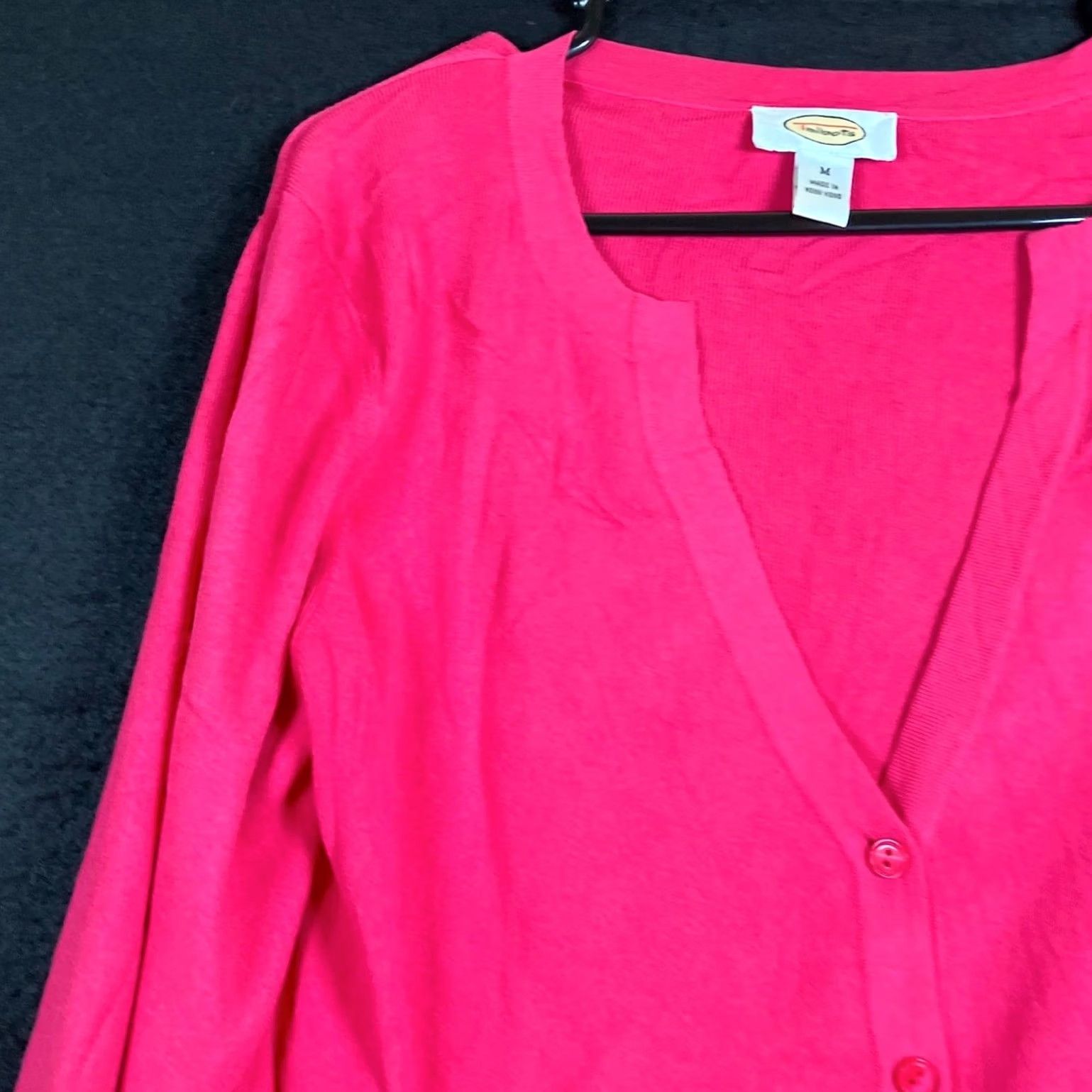 Talbots Talbots Womens Sweater Pink Cardigan V Neck 3/4 Sleeve Button Front Medium Size M / US 6-8 / IT 42-44 - 4 Thumbnail