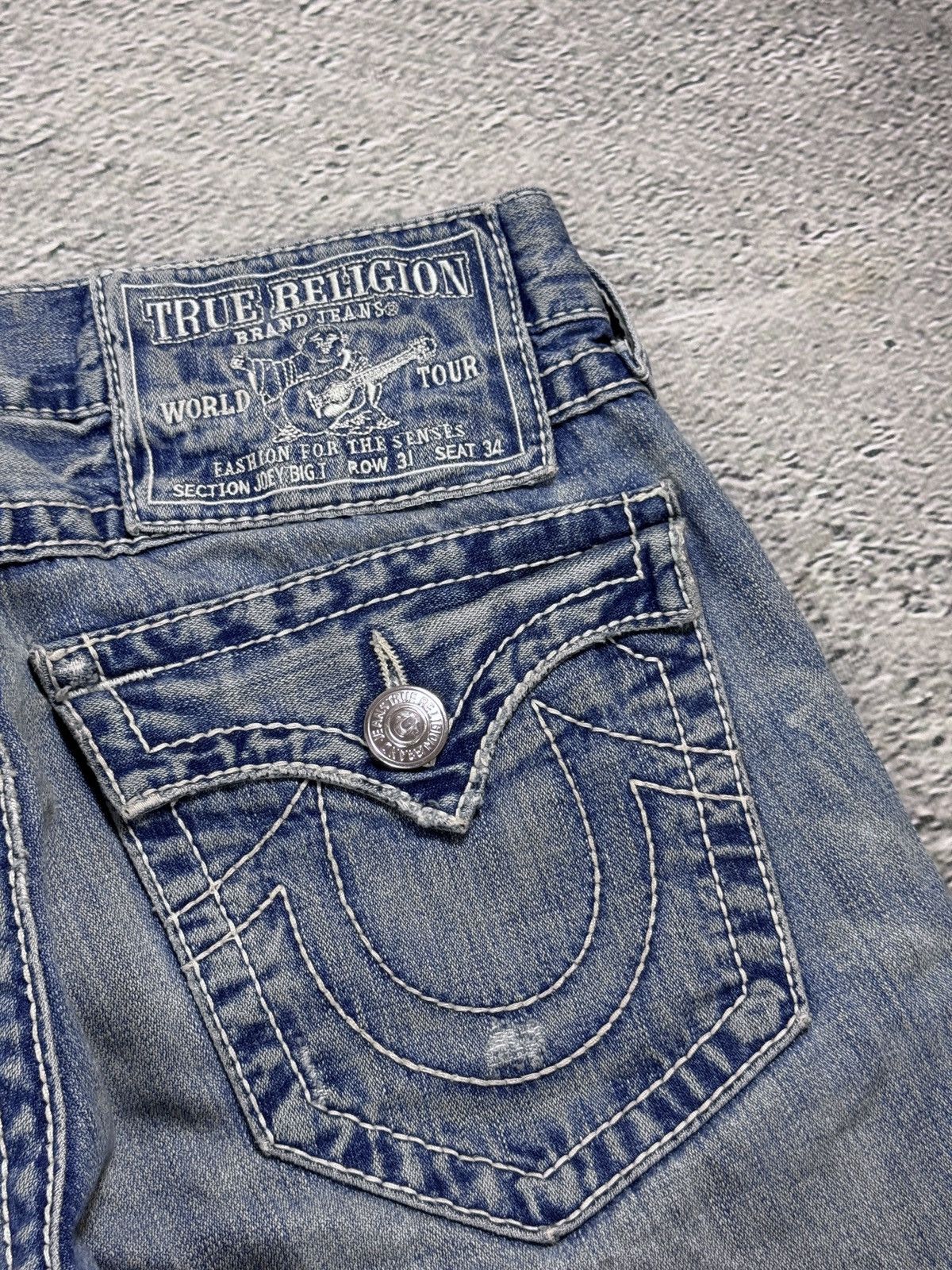 True Religion True Religion Joey jeans vintage denim pants flared blue Size US 31 - 4 Thumbnail
