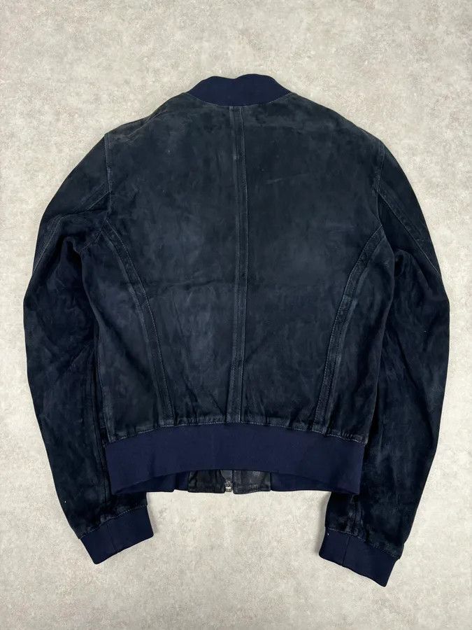 Dolce & Gabbana 2010s Dolce & Gabbana Navy Leather Bomber Jacket Size US M / EU 48-50 / 2 - 5 Thumbnail