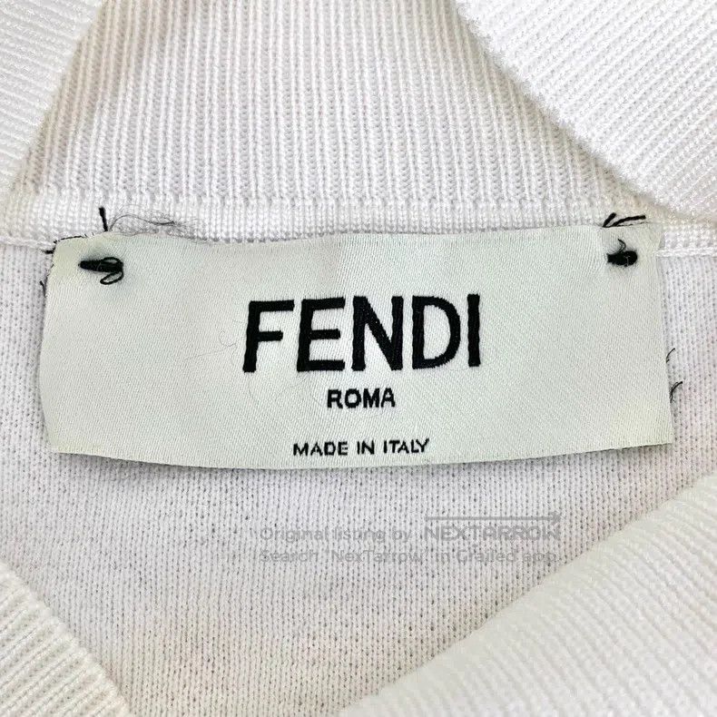 Fendi Fendi White Jacquard Full Print Cotton High Neck Long Slee Size XS / US 0-2 / IT 36-38 - 5 Thumbnail