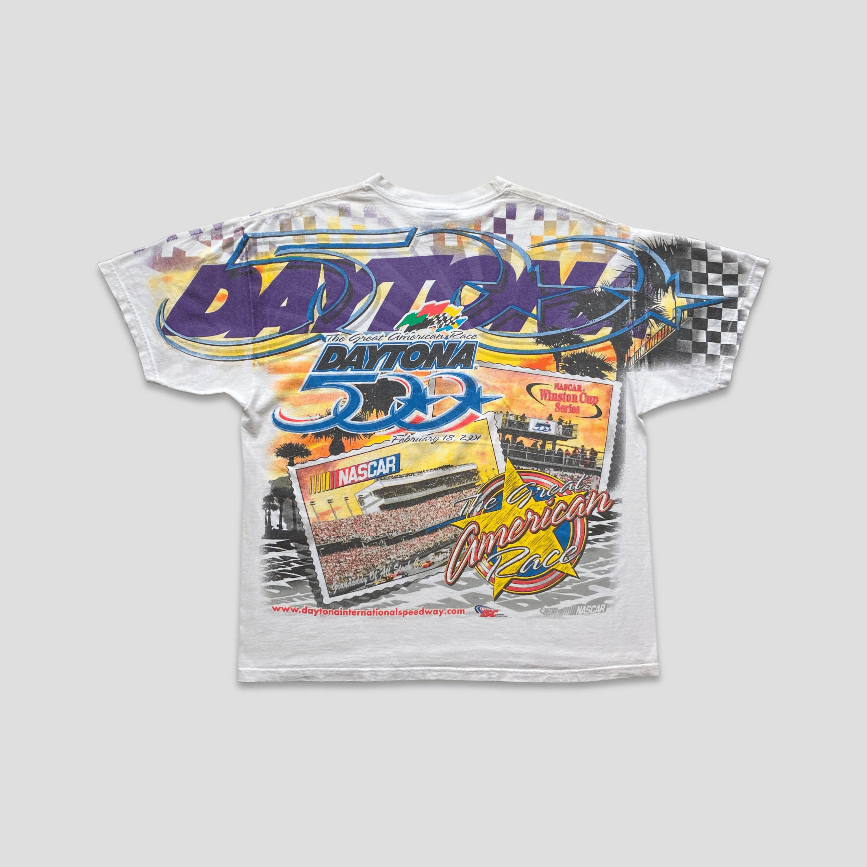 NASCAR Vintage 2001 NASCAR Daytona 500 AOP T-Shirt Size US L / EU 52-54 / 3 - 5 Thumbnail