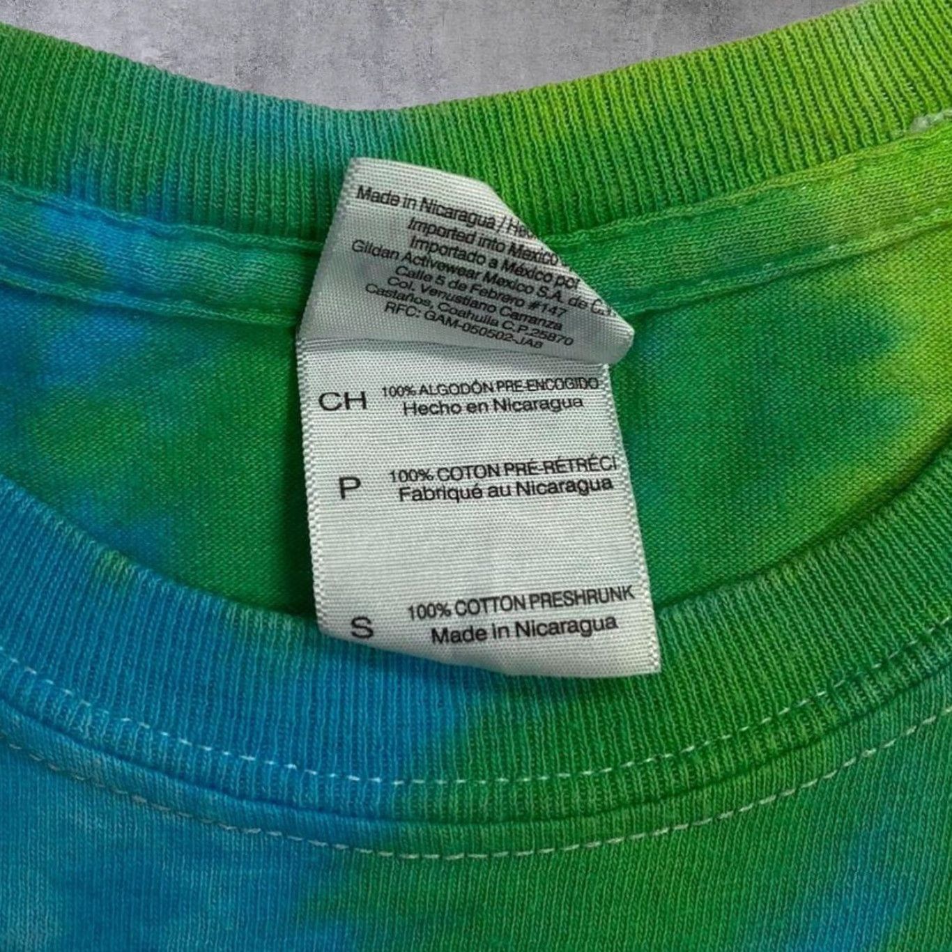 Gildan Virginia Beach “Sun Cup” Soccer Tournament Souvenir Spiral Tie Dye T-Shirt Shirt Men S Colorful Multicoloured Graphic Print Front Back Size US S / EU 44-46 / 1 - 3 Thumbnail