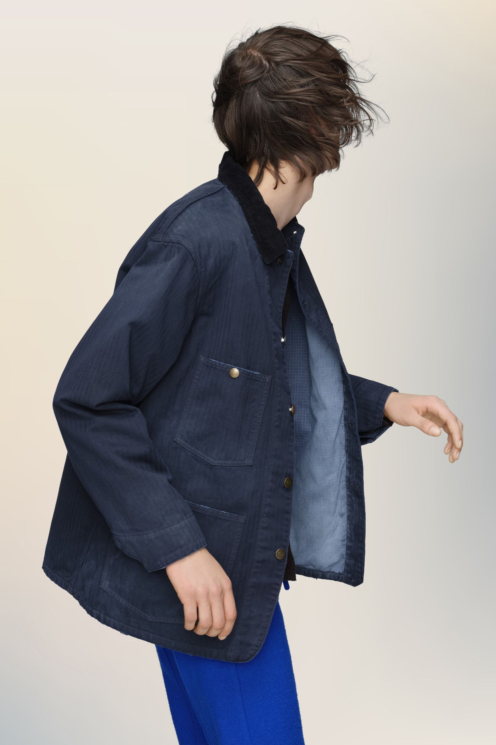 Maison Margiela o1w1db10526 Cotton Jacket in Blue Size US XL / EU 56 / 4 - 4 Thumbnail