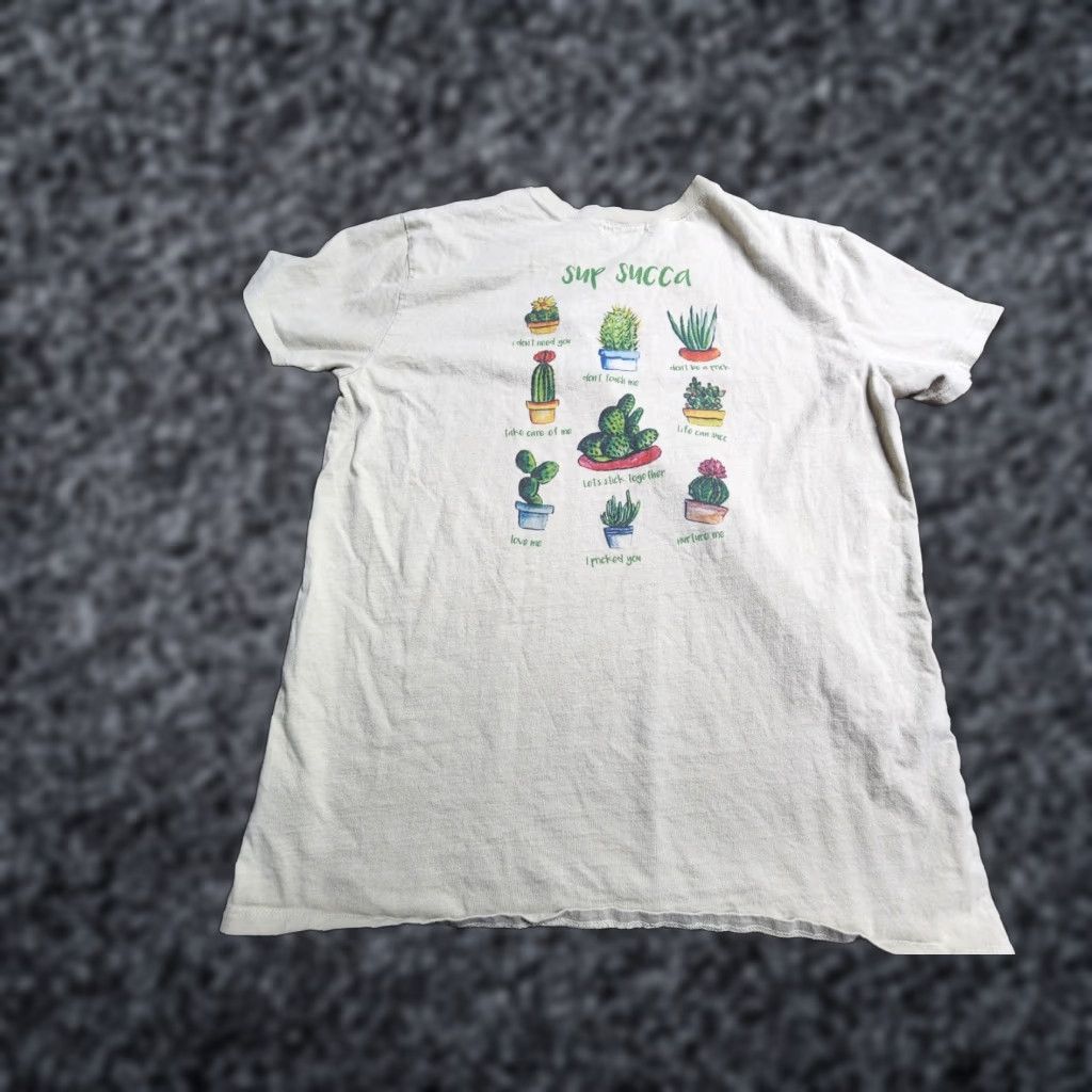 Doublet Womens XL Cactus Sup Succa Succulent Double Sided T Shirt Size XL / US 12-14 / IT 48-50 - 1 Thumbnail