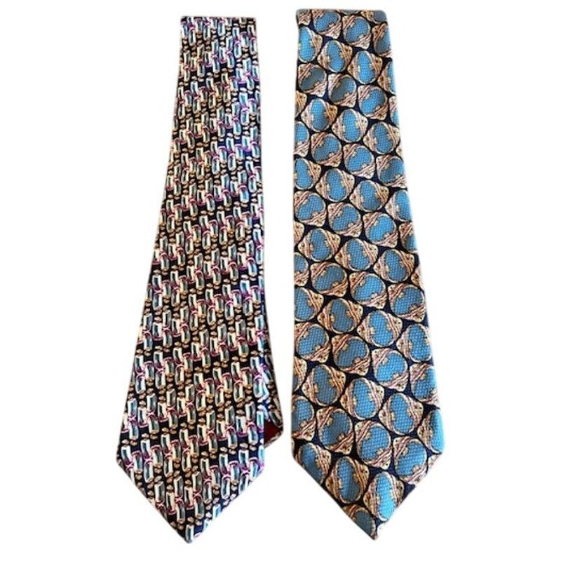 Hardy Amies Hardy Amies Silk Ties Set of 2 Geometric & Abstract Patterns Size ONE SIZE - 1 Thumbnail