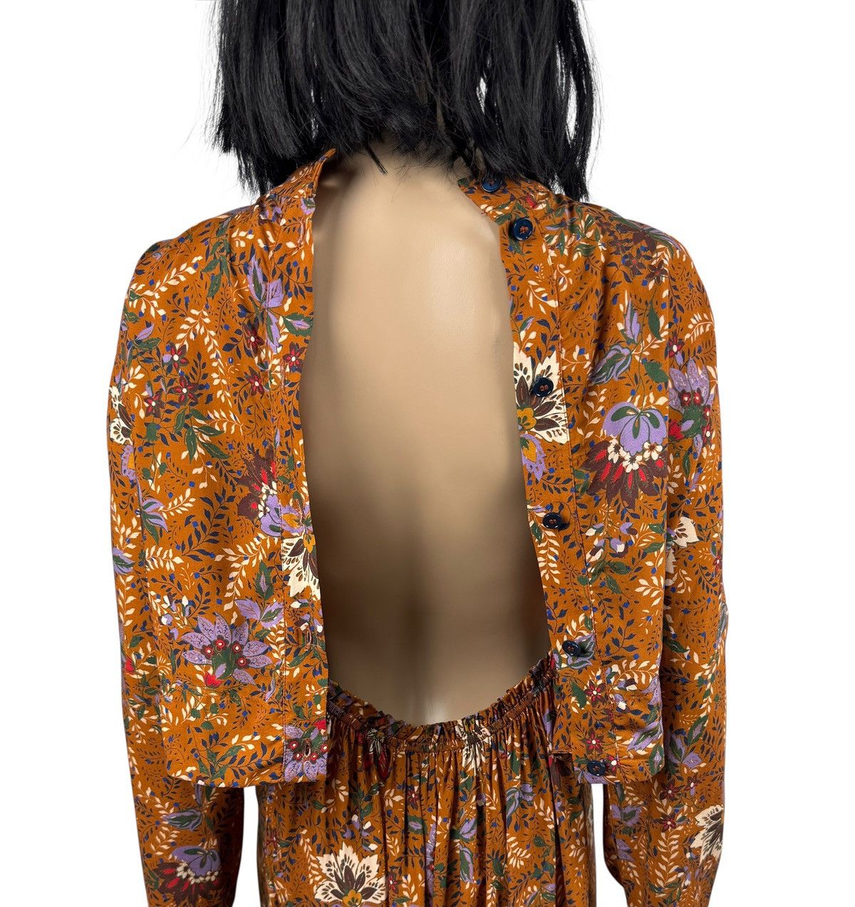 Libertine-Libertine Libertine - Libertine Floral Printed Viscose Maxi Dress XS Size XS / US 0-2 / IT 36-38 - 10 Thumbnail