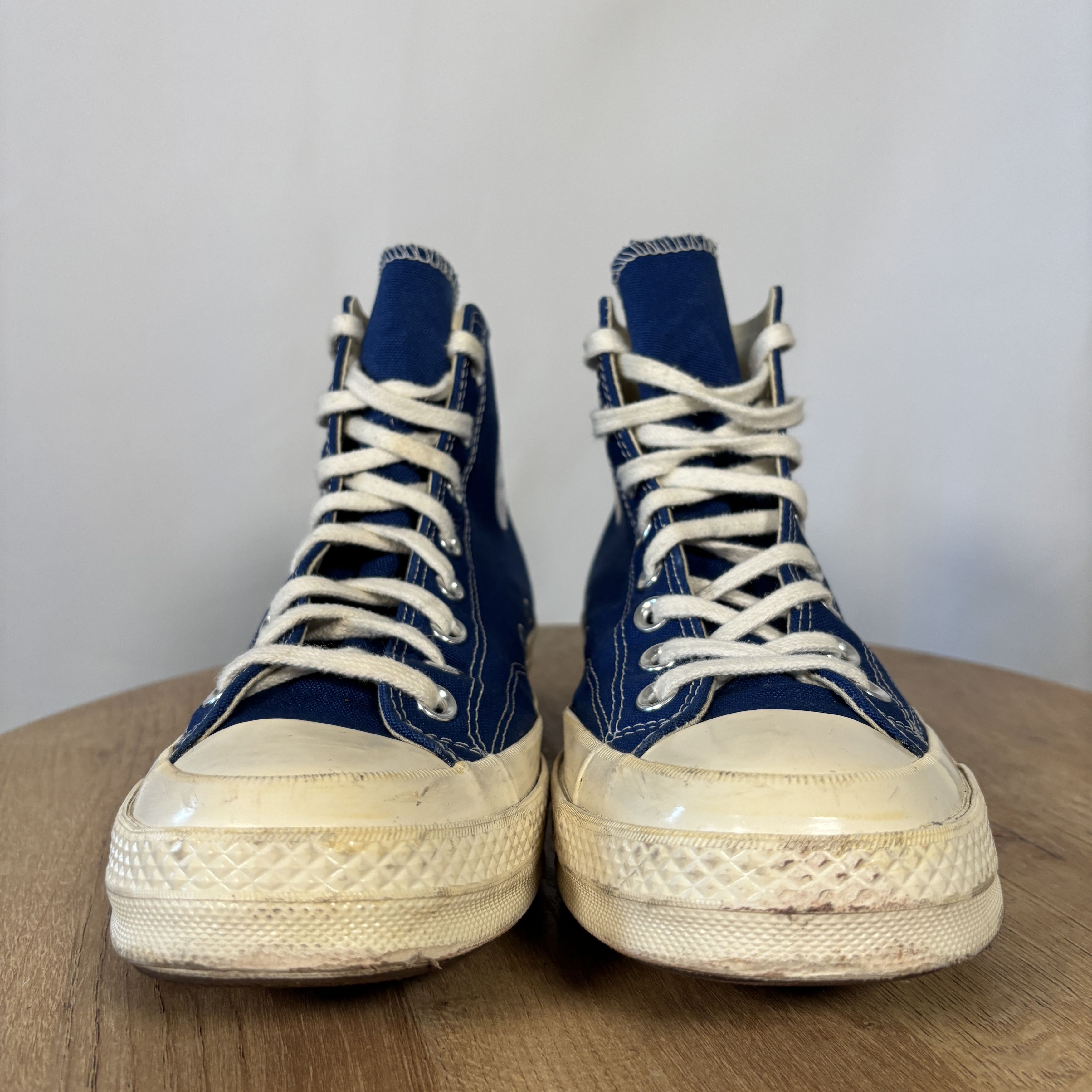 CDG by Comme des Garcons Converse x CDG Play Blue Chuck 70 Hi Tops 9M USED Size US 9 / EU 42 - 3 Thumbnail