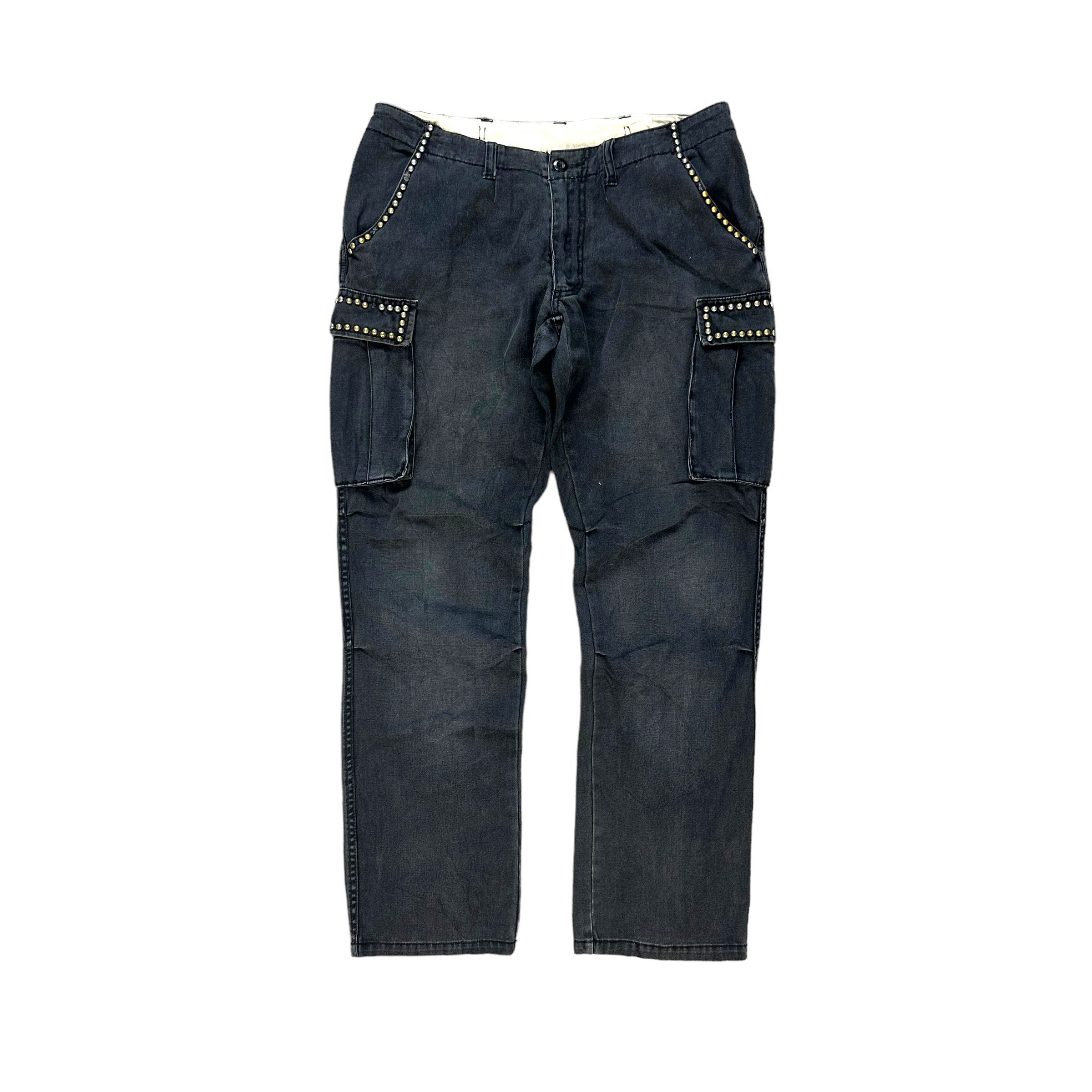 Japanese Brand POWER TO THE PEOPLE STUDDED CARGO PANT #8087-201 Size US 33 - 3 Thumbnail