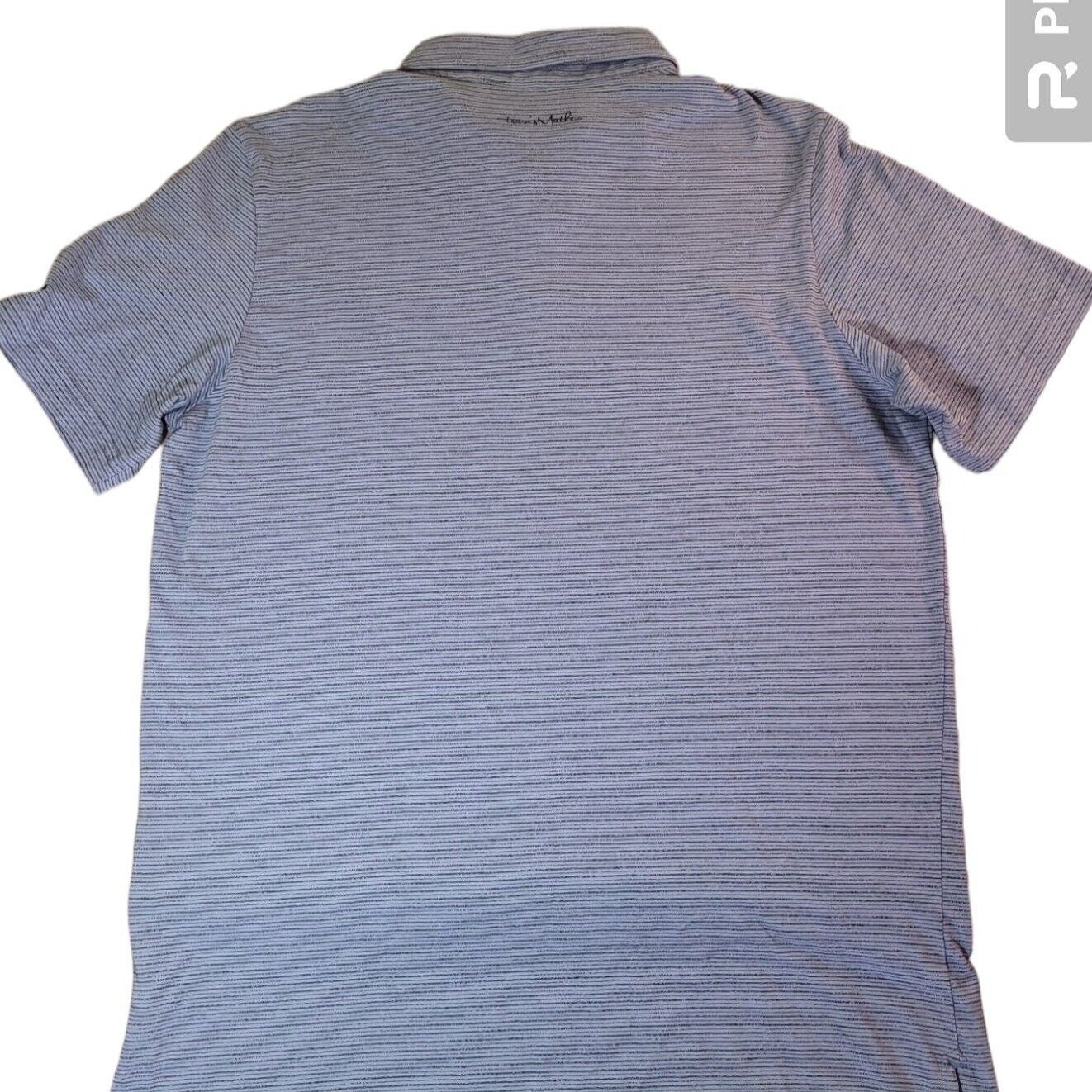 TravisMathew Travis Mathew Men's L Polo Faded Denim Pima Cotton Blend Size US L / EU 52-54 / 3 - 2 Thumbnail