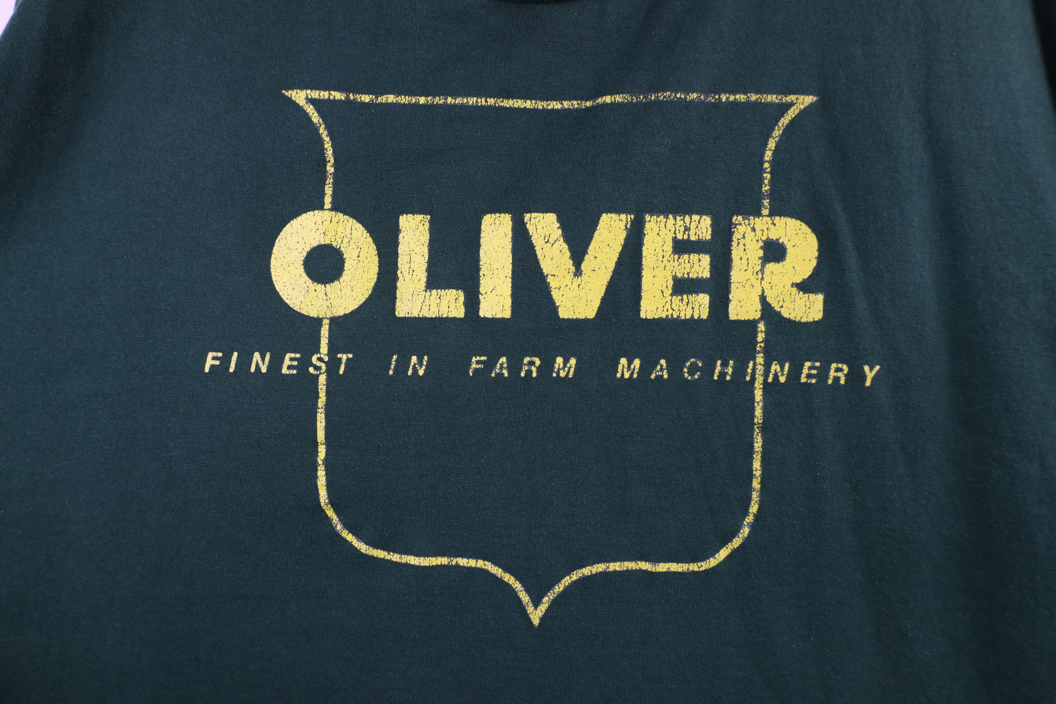 Vintage Vintage 90s Spell Oliver Farm Machinery T-Shirt Green USA Size US XL / EU 56 / 4 - 4 Thumbnail