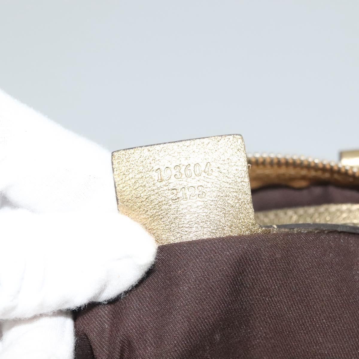 Gucci GUCCI GG Crystal Hand Bag Coated Canvas Brown Gold Size ONE SIZE - 21 Thumbnail