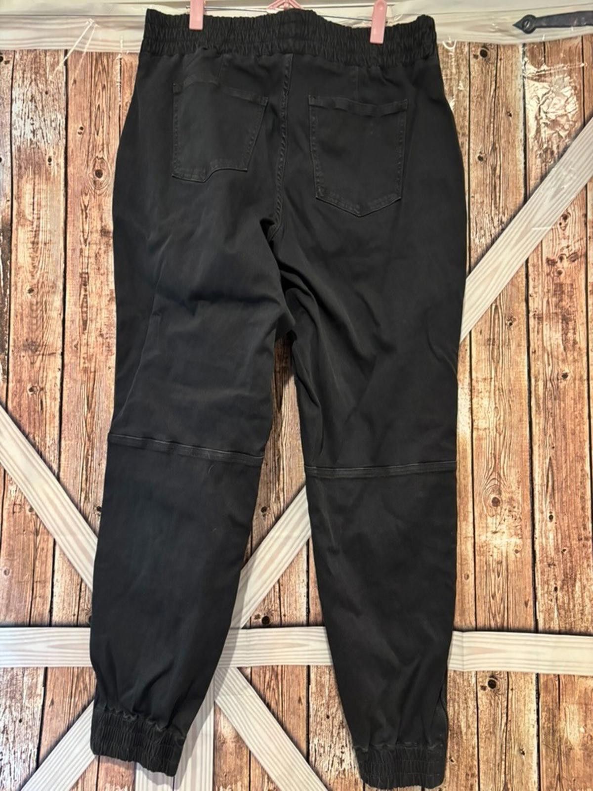 Domenico Spano Womens Spanx sz 1X stretchy cotton black pants #312 preloved Size 40" / US 18 - 2 Thumbnail