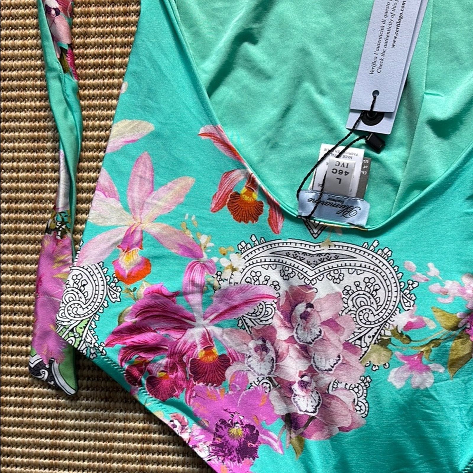 Blumarine NWT Blumarine Floral Paisley One-Piece Swimsuit Size L Size ONE SIZE - 8 Thumbnail