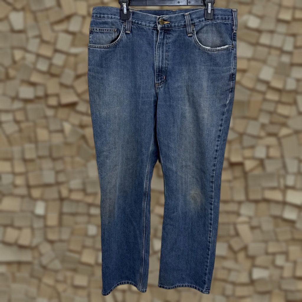 Carhartt Carhartt Jeans Relaxed Fit Mens 36x32 Medium Blue Denim 101483-968 Size US 36 / EU 52 - 1 Thumbnail