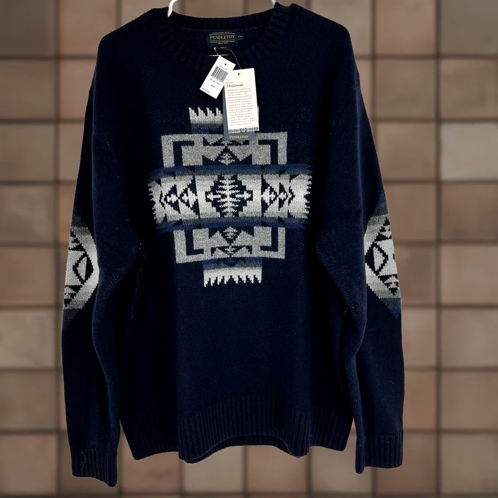 Pendleton Pendleton Sweater Crew Neck Wool 2XL Blue Men Classic Knit Pullover Size US XXL / EU 58 / 5 - 1 Thumbnail