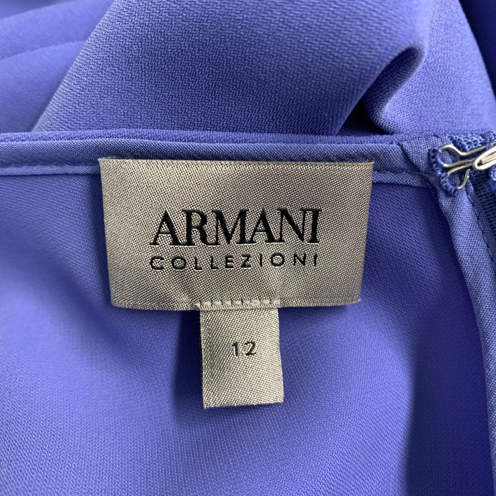 Armani Collezioni ARMANI COLLEZIONI Size 12 Purple Sleeveless Tie Dress Size XL / US 12-14 / IT 48-50 - 4 Thumbnail
