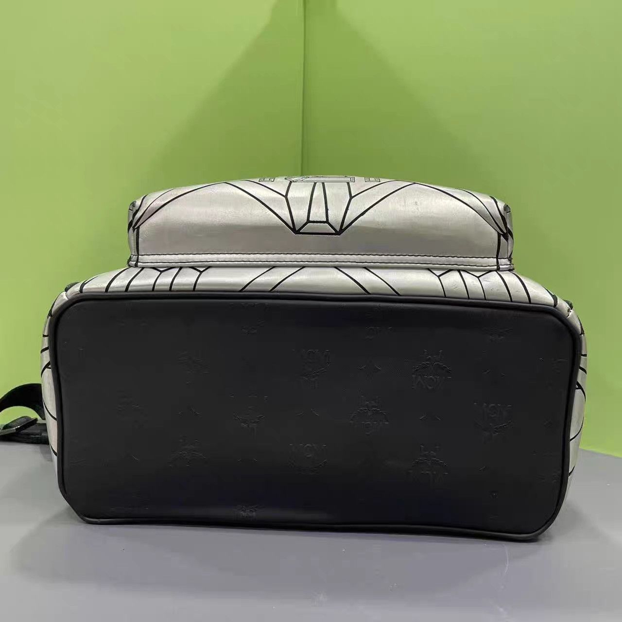 MCM MCM Black & White Geometric Color Block Backpack K15 Size ONE SIZE - 6 Thumbnail