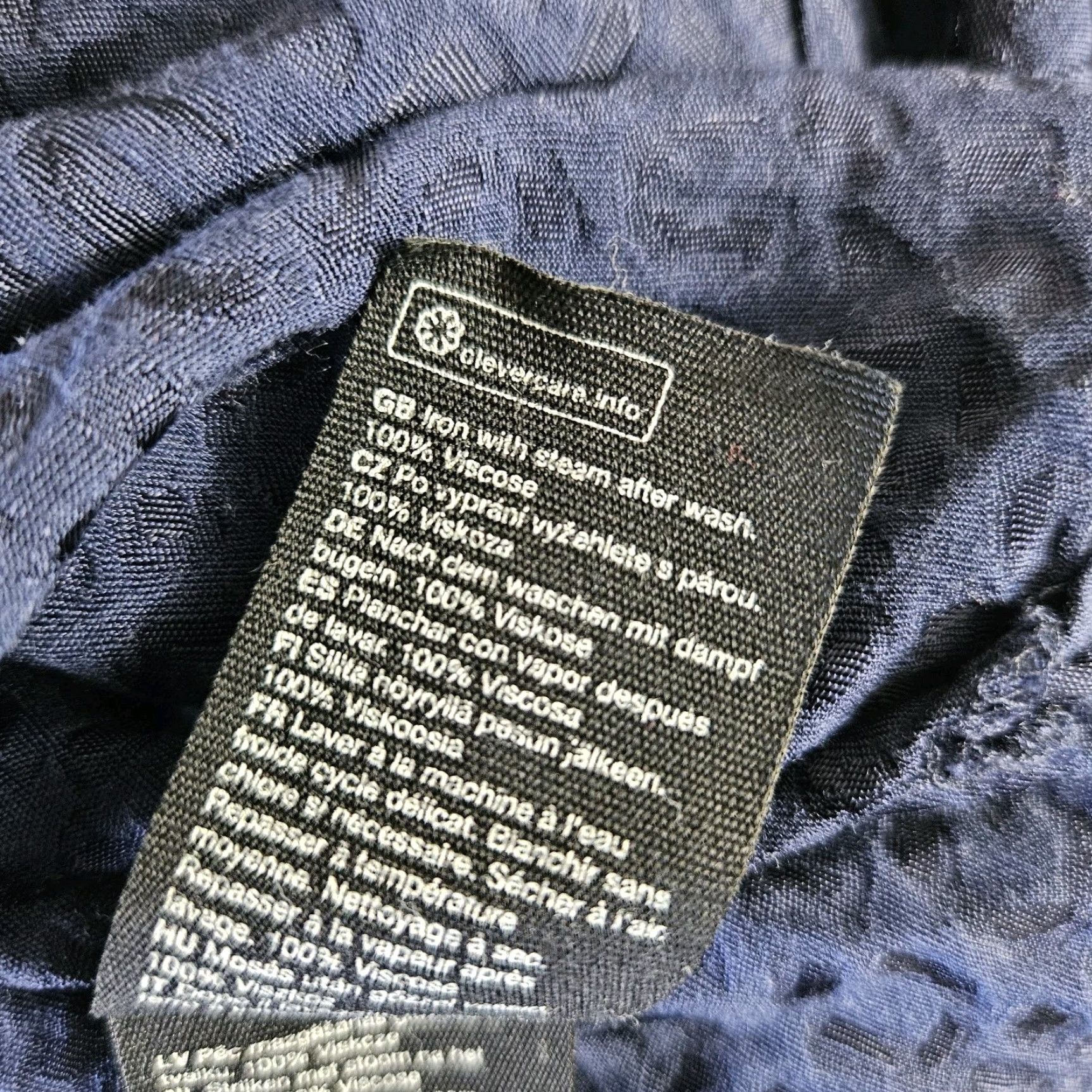 & Other Stories Stockholm Atelier & Other Stories Womens Button Front Top Sz 2 Blue Animal Print Size XS / US 0-2 / IT 36-38 - 4 Thumbnail