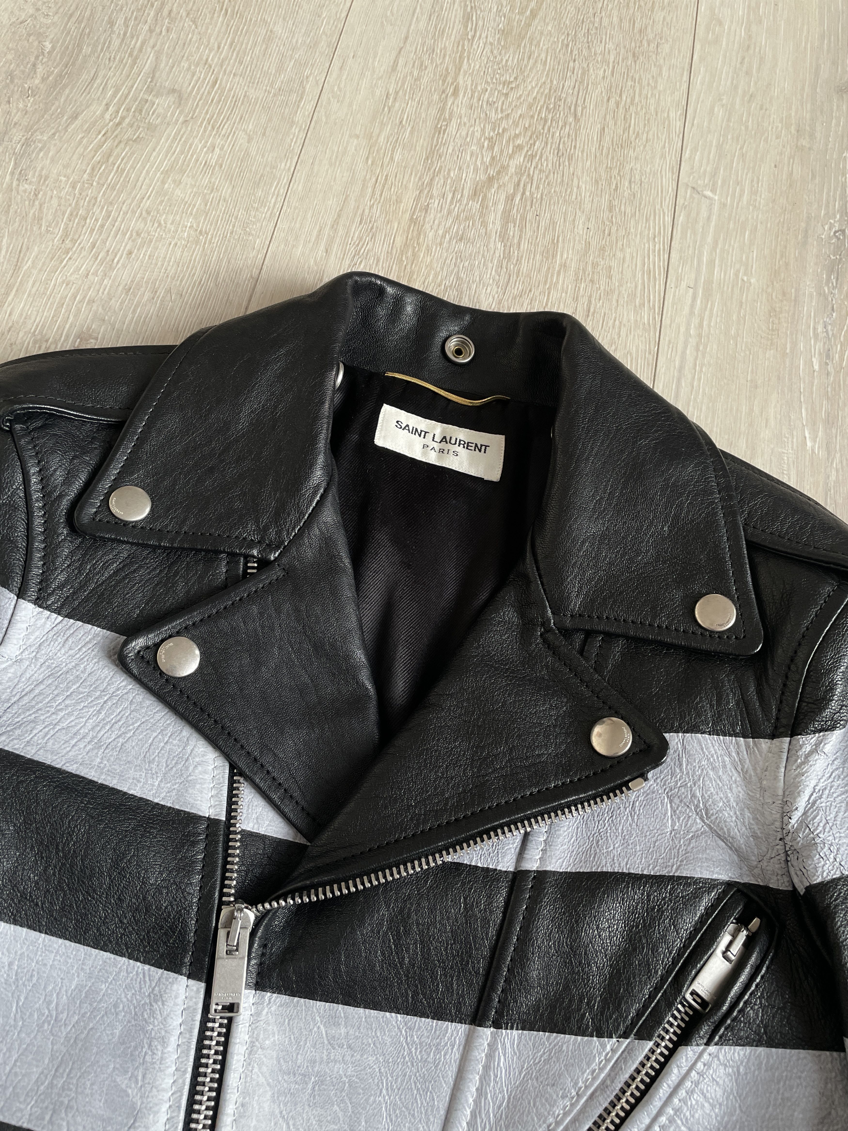 Saint Laurent Paris Saint Laurent AW15 runway leather jacket by Hedi Slimane Size XS / US 0-2 / IT 36-38 - 4 Thumbnail