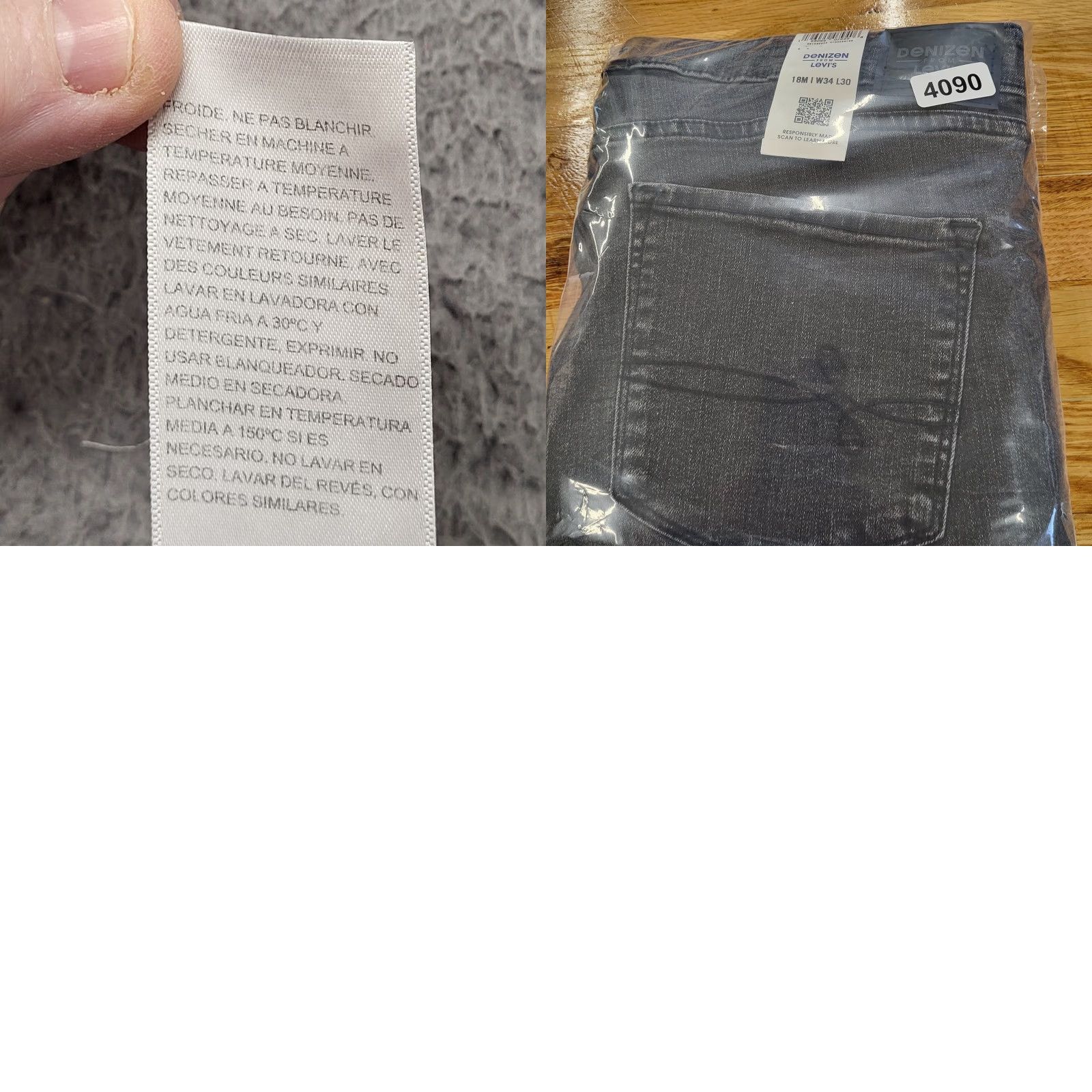 Denizen NWT Levi's Denizen Jeans Womens 18M 34x30 Charcoal Grey High Rise Skinny Denim Jeans Womens Men’s issue? Size 40" / US 18 - 10 Thumbnail