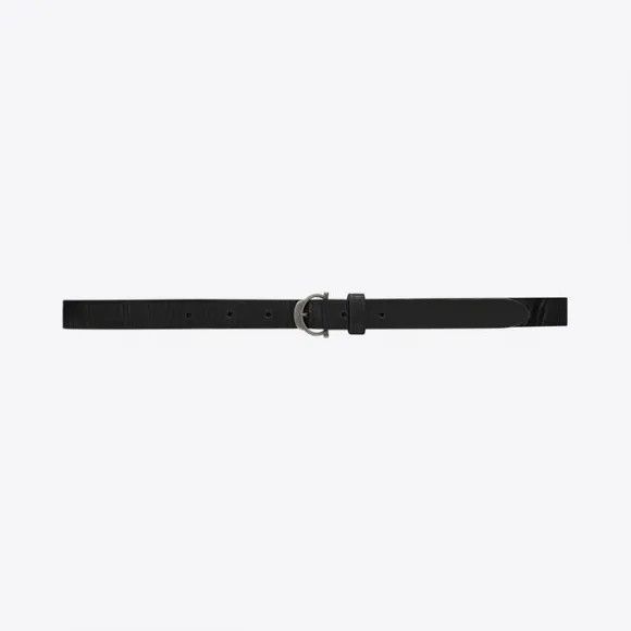 Saint Laurent Paris o1s1wg111224 Size:100 / Horseshoe Buckle Belt Leather Size ONE SIZE - 1 Preview
