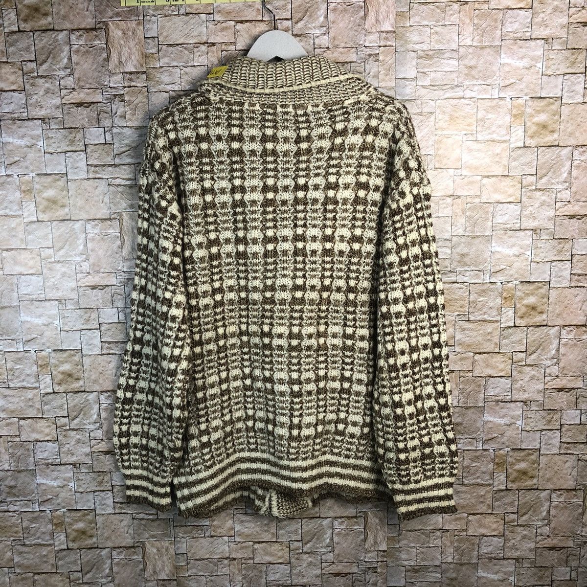 Homespun Knitwear × Japanese Brand Traditional Newsun Brown vintage Cardigan Knitwear #A179 Size US L / EU 52-54 / 3 - 13 Thumbnail