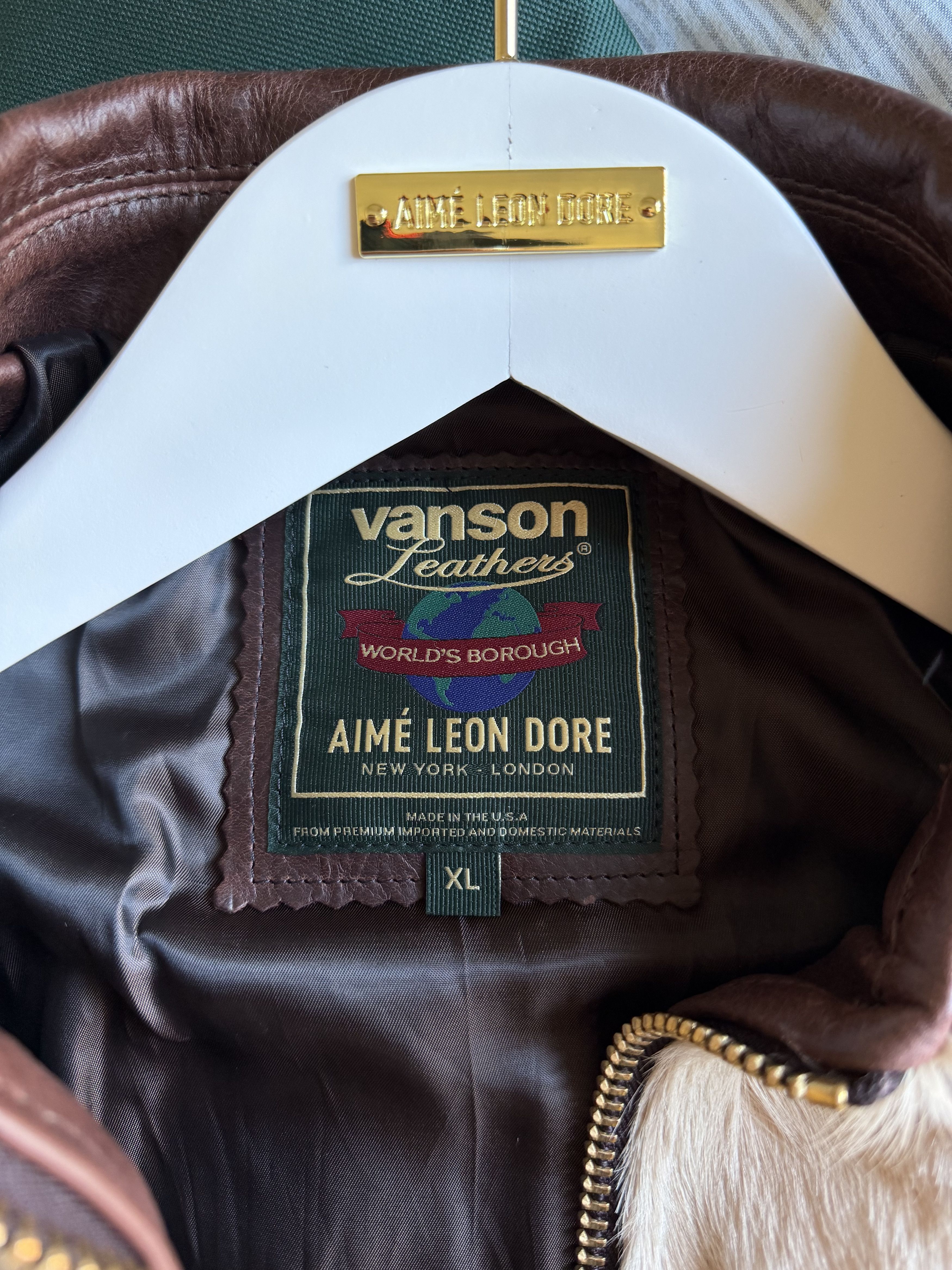 Aime Leon Dore × Vanson Leathers Aime Leon Dore Vanson Skeleton Leather Jacket in Brown Size US XL / EU 56 / 4 - 11 Thumbnail