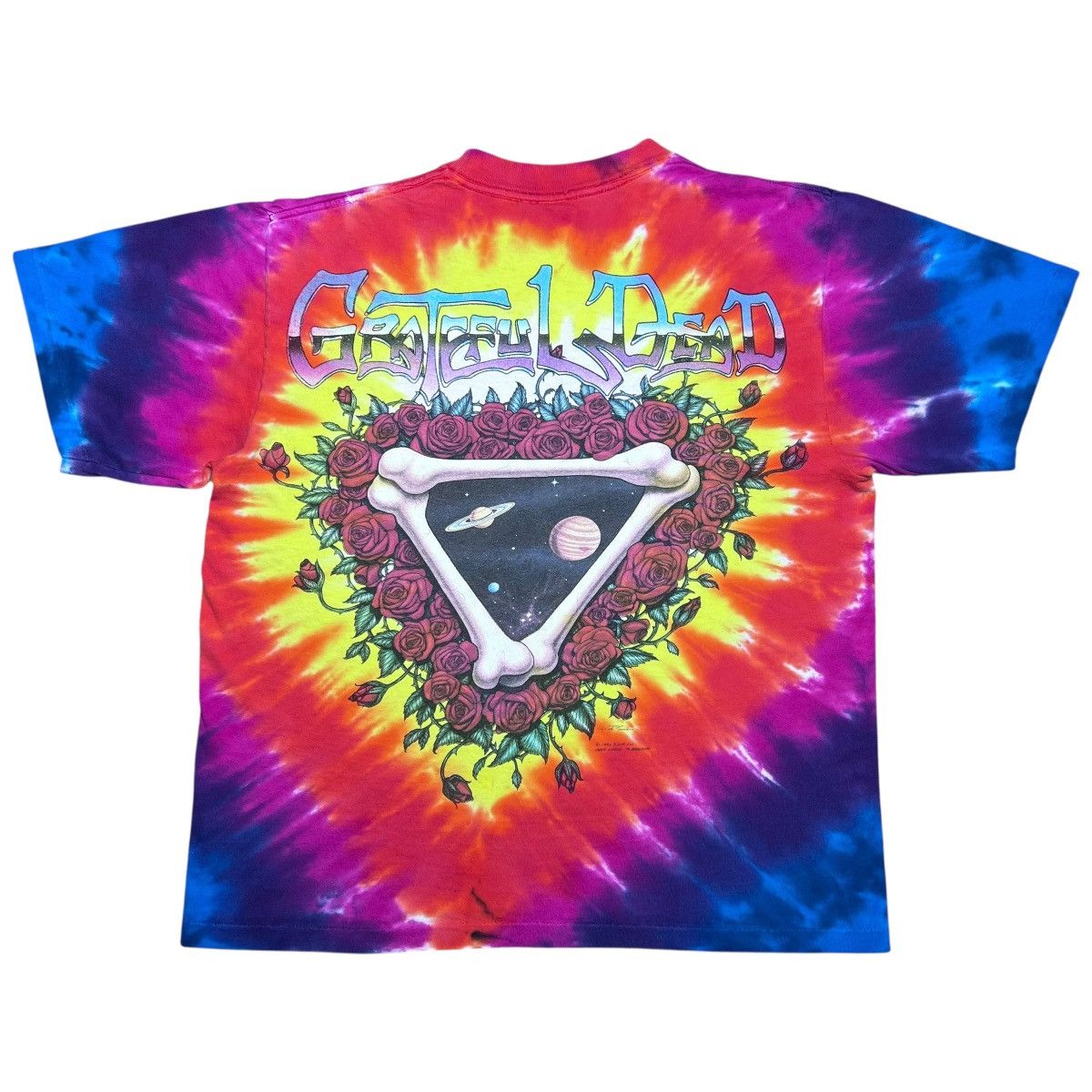 Band Tees Vintage 1992 Grateful Dead Steal Your Face Space Tie Dye Tee Size US M / EU 48-50 / 2 - 2 Thumbnail